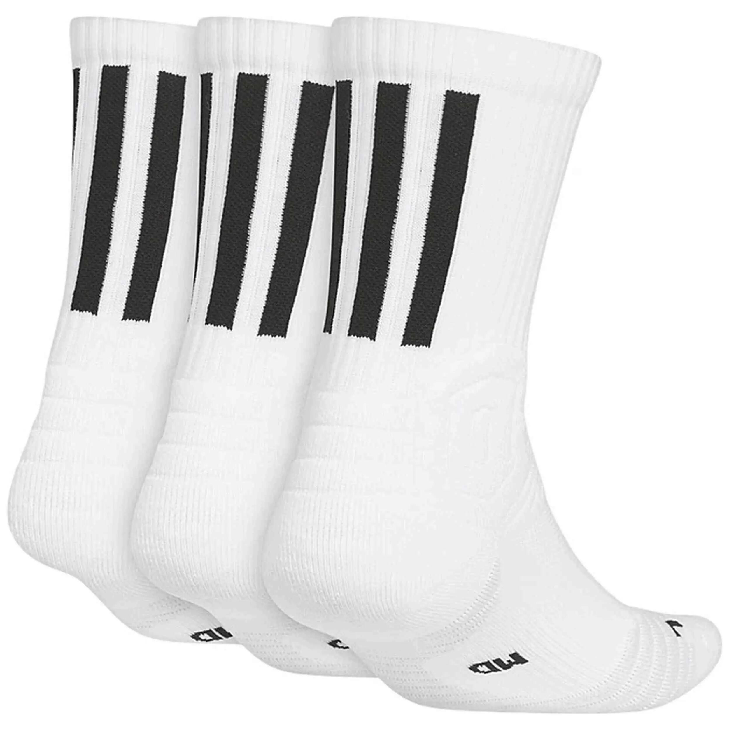 Meias Adidas modelo Select Crew 3.0 Socks "White/Black" para unissex 2/4