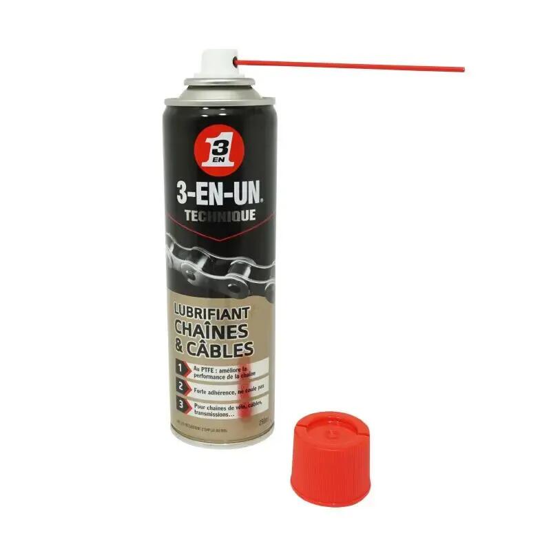 Lubrificante de correntes de bicicleta 3 em 1 para correntes e cabos WD40 Ptfe 2/2