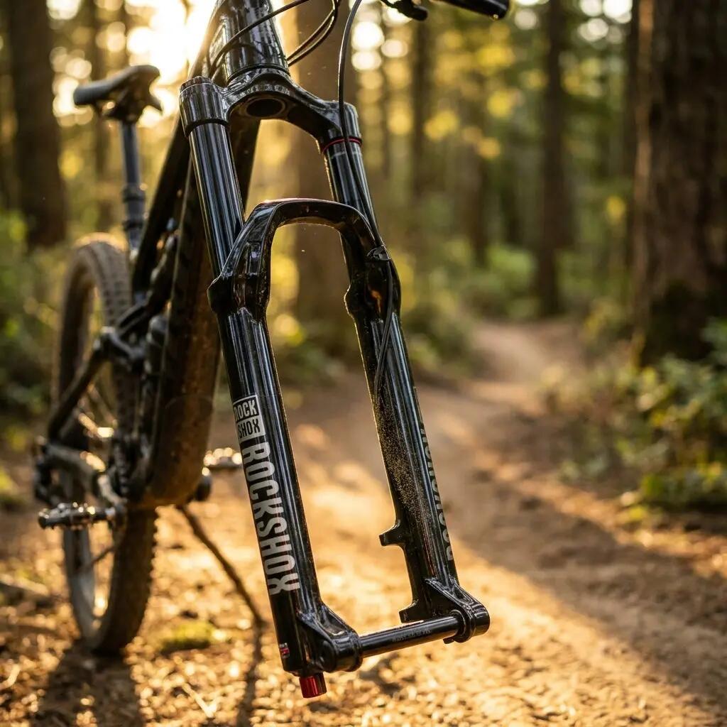 RockShox tige de fourche + pont CSU Pike DA27Boost15x110mm, 46 Offset, Noir bril 2/3