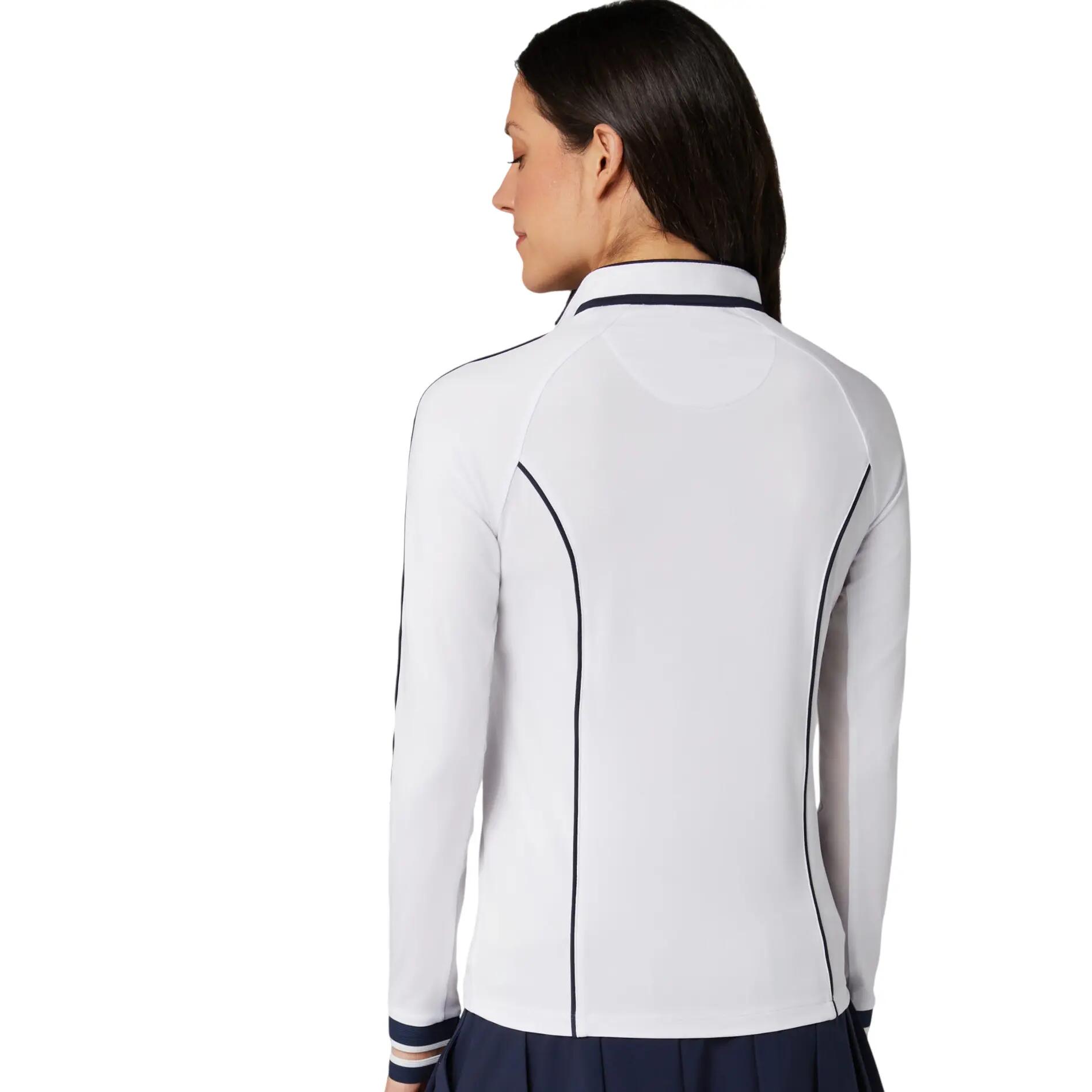 Original Penguin LS Solid Sun Protection 1/4 Zip, Women’s Golf Polo Shirt, White 2/2