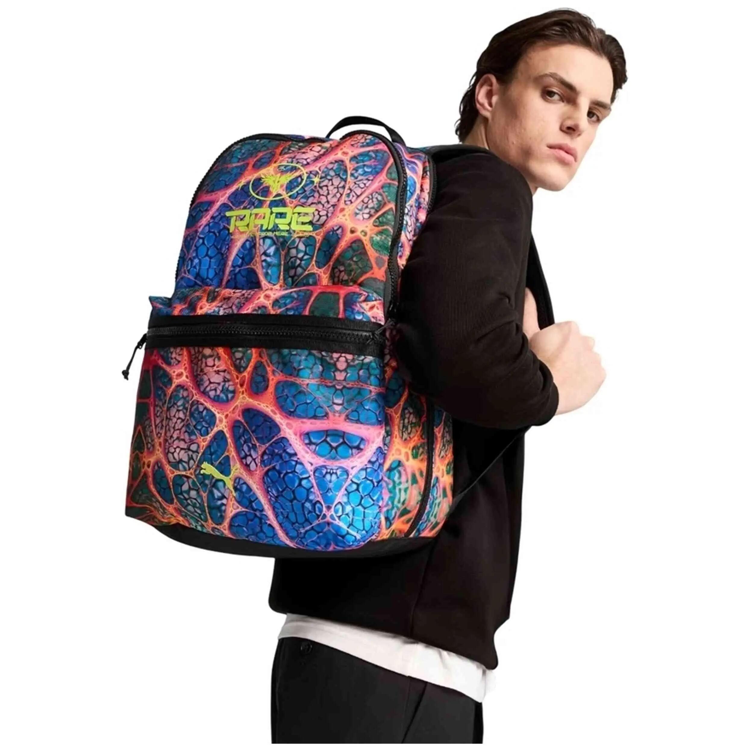 Rugzak Puma model LaMelo Alien Skins AOP Backpack "Iridescent-Black" voor unisex 3/5