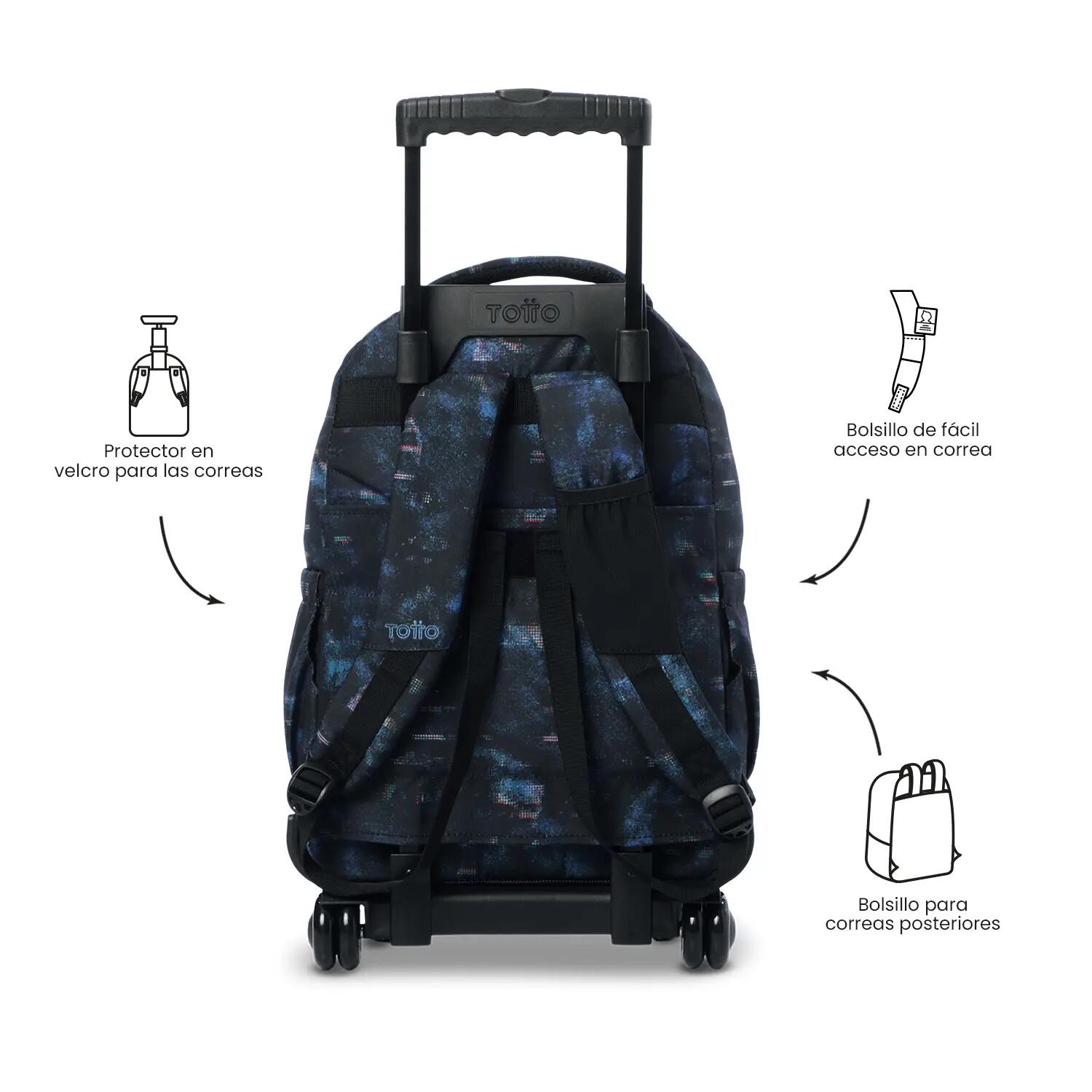 Totto Mochila escolar com rodas Renglones Skylet Poliéster reciclado 34 x 45.5 4/5
