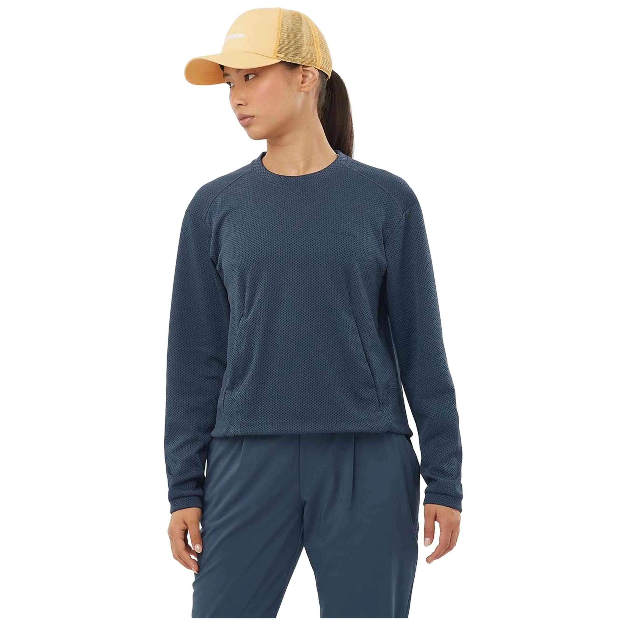 Fleece Salomon model Motomesh Crewneck W voor vrouwen 3/5