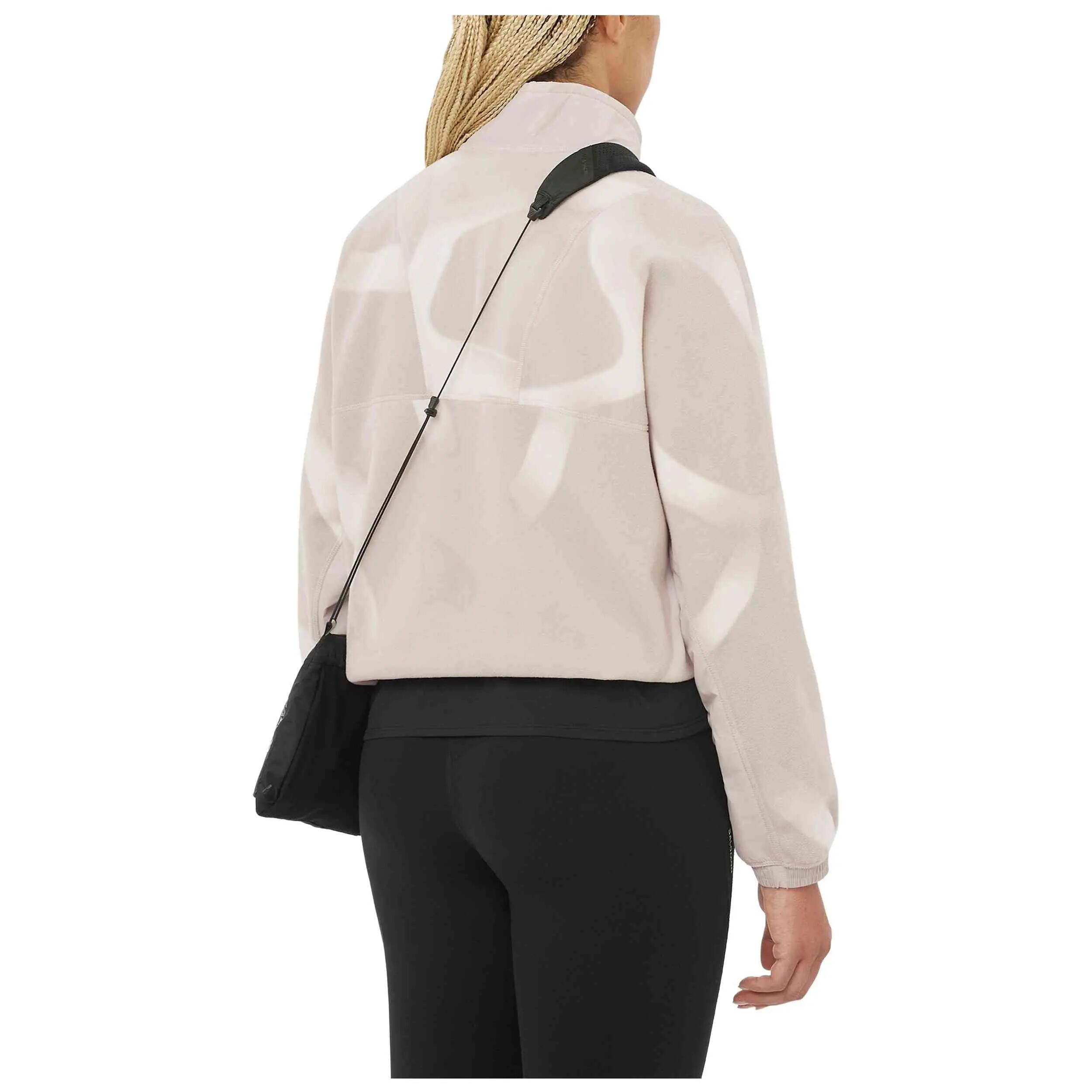 Polaire Salomon modèle Chroma Fleece Crop Half Zip "Beige Camo" pour femmes 4/5