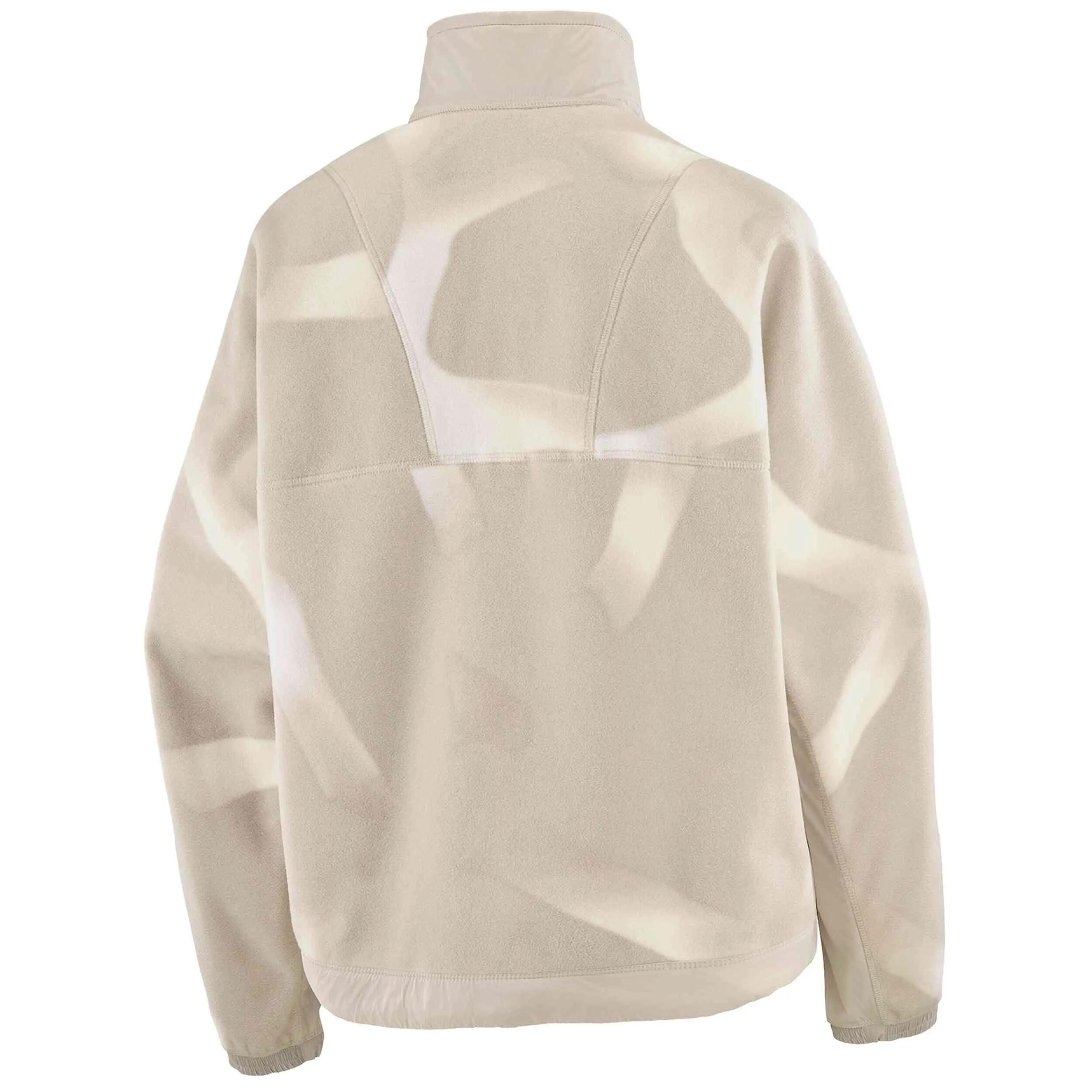 Polaire Salomon modèle Chroma Fleece Crop Half Zip "Beige Camo" pour femmes 2/5