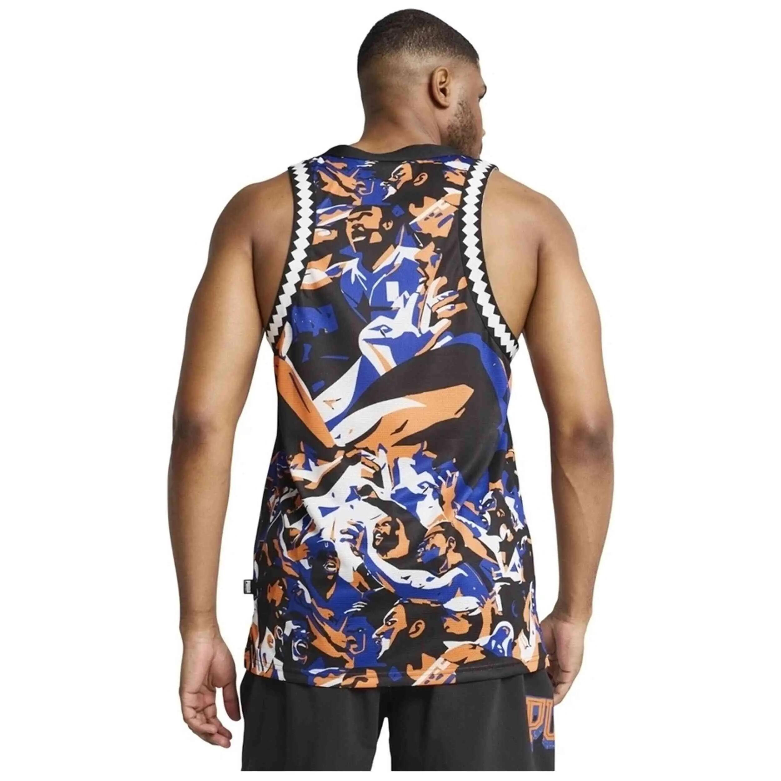 Canottiera Puma modello Puma Basketball Rival Rage AOP Mesh Tank "Viv per uomini 5/5