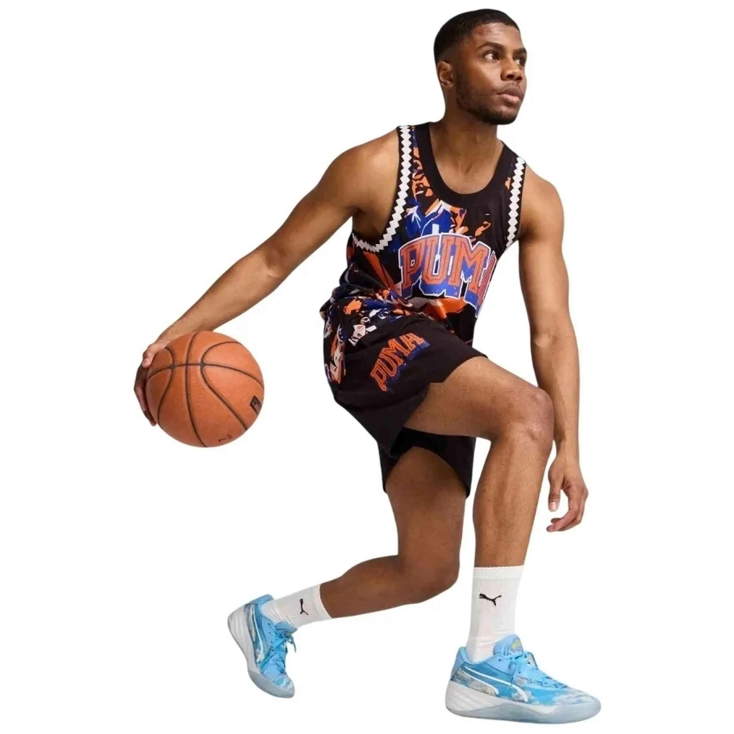 Canottiera Puma modello Puma Basketball Rival Rage AOP Mesh Tank "Viv per uomini 4/5