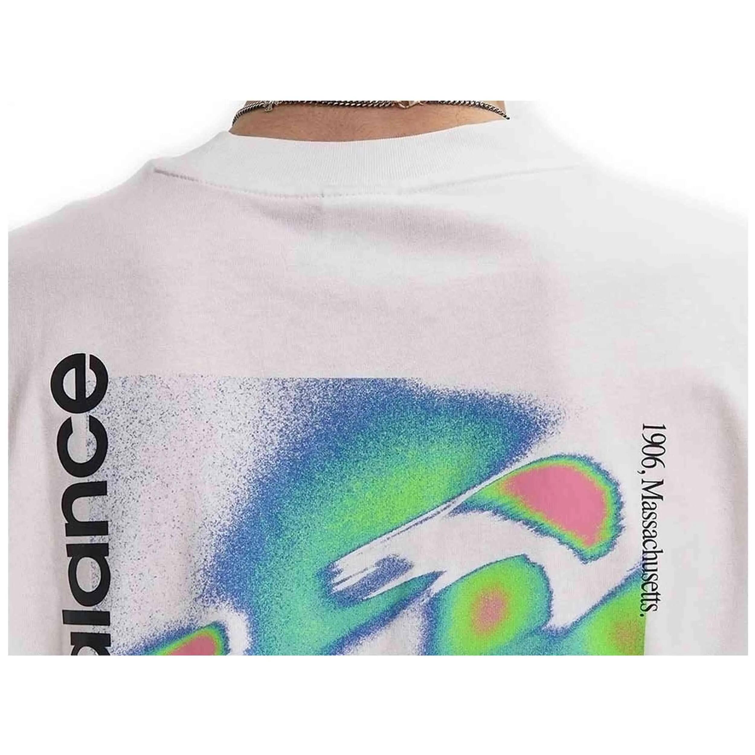 Camiseta de manga corta New Balance modelo MT61V4ZG-WH para hombre 4/4
