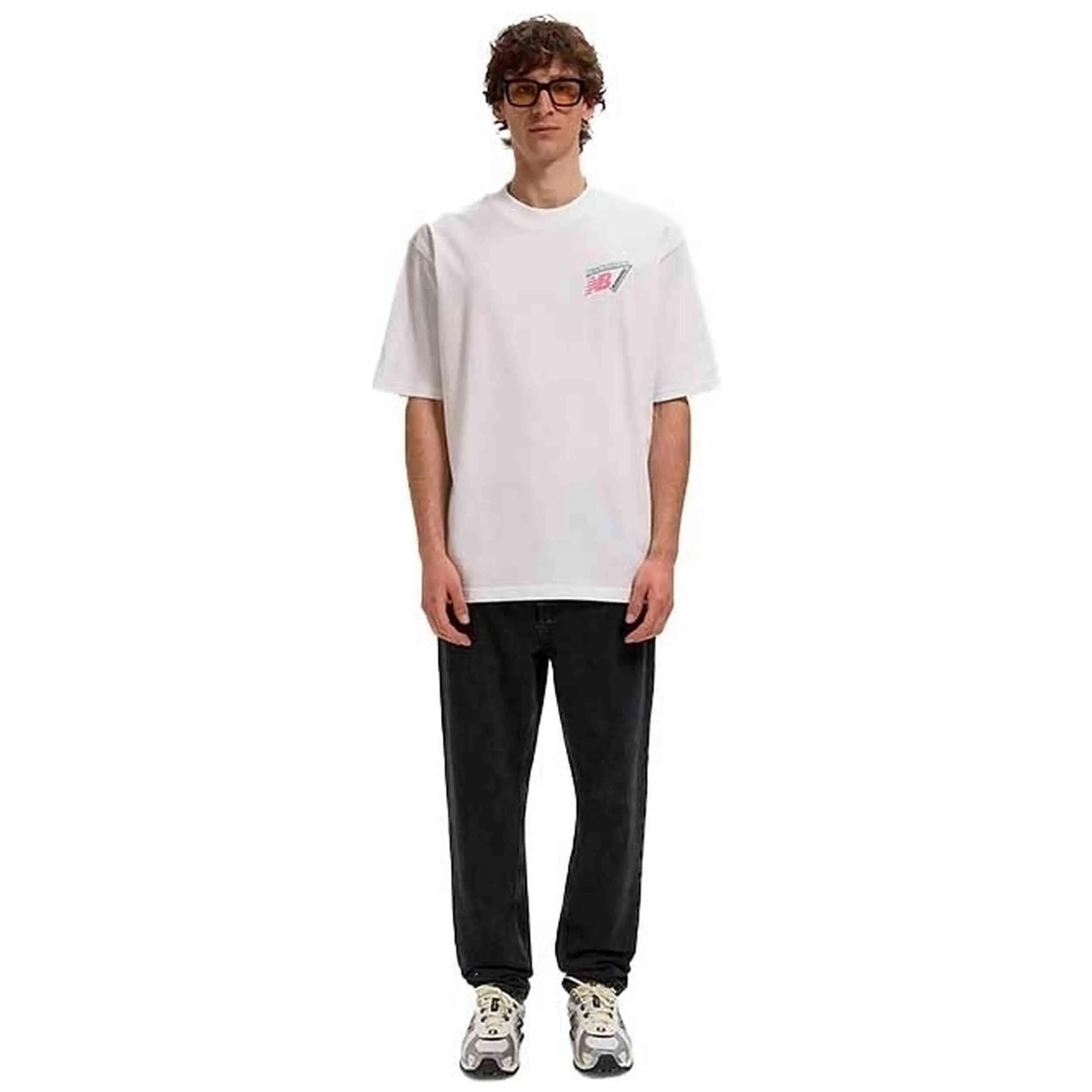 Camiseta de manga corta New Balance modelo MT61V4ZG-WH para hombre 2/4