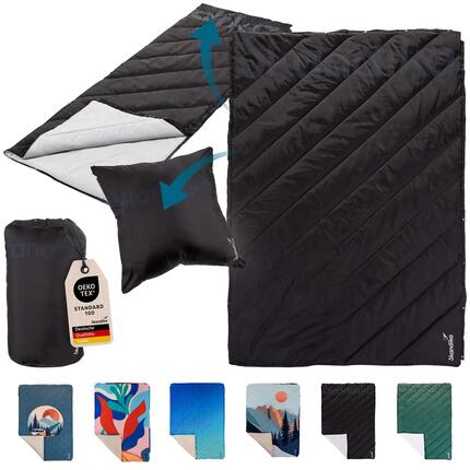 Gebraucht - Campingdecke Liva - 4-in-1 Outdoor Decke - Schlafsack - Kissen