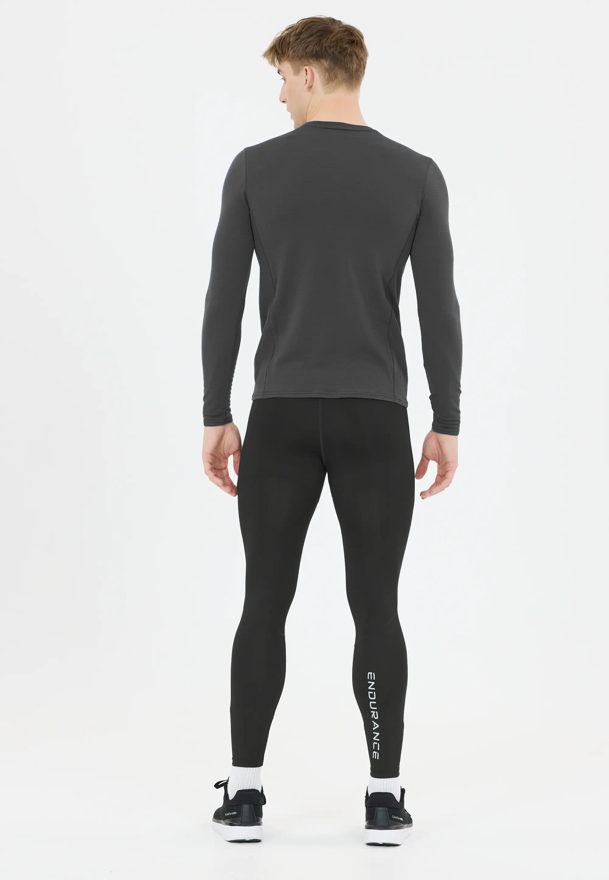 endurance Tights Power V3 M Long em poliéster reciclado e elastano – 1001 Black 5/9