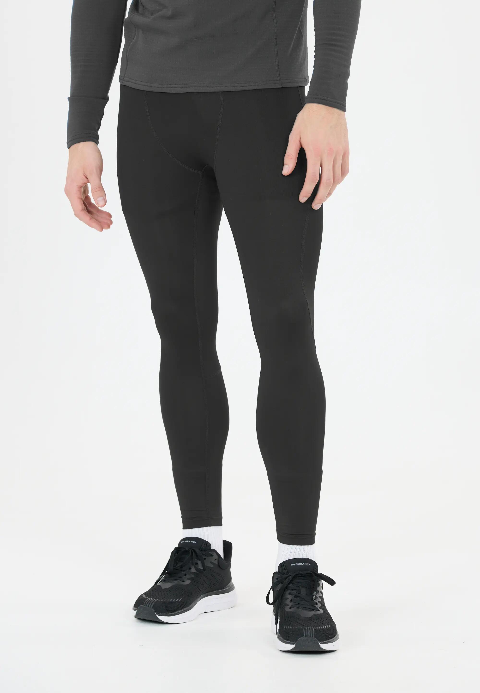 endurance Tights Power V3 M Long em poliéster reciclado e elastano – 1001 Black 4/9