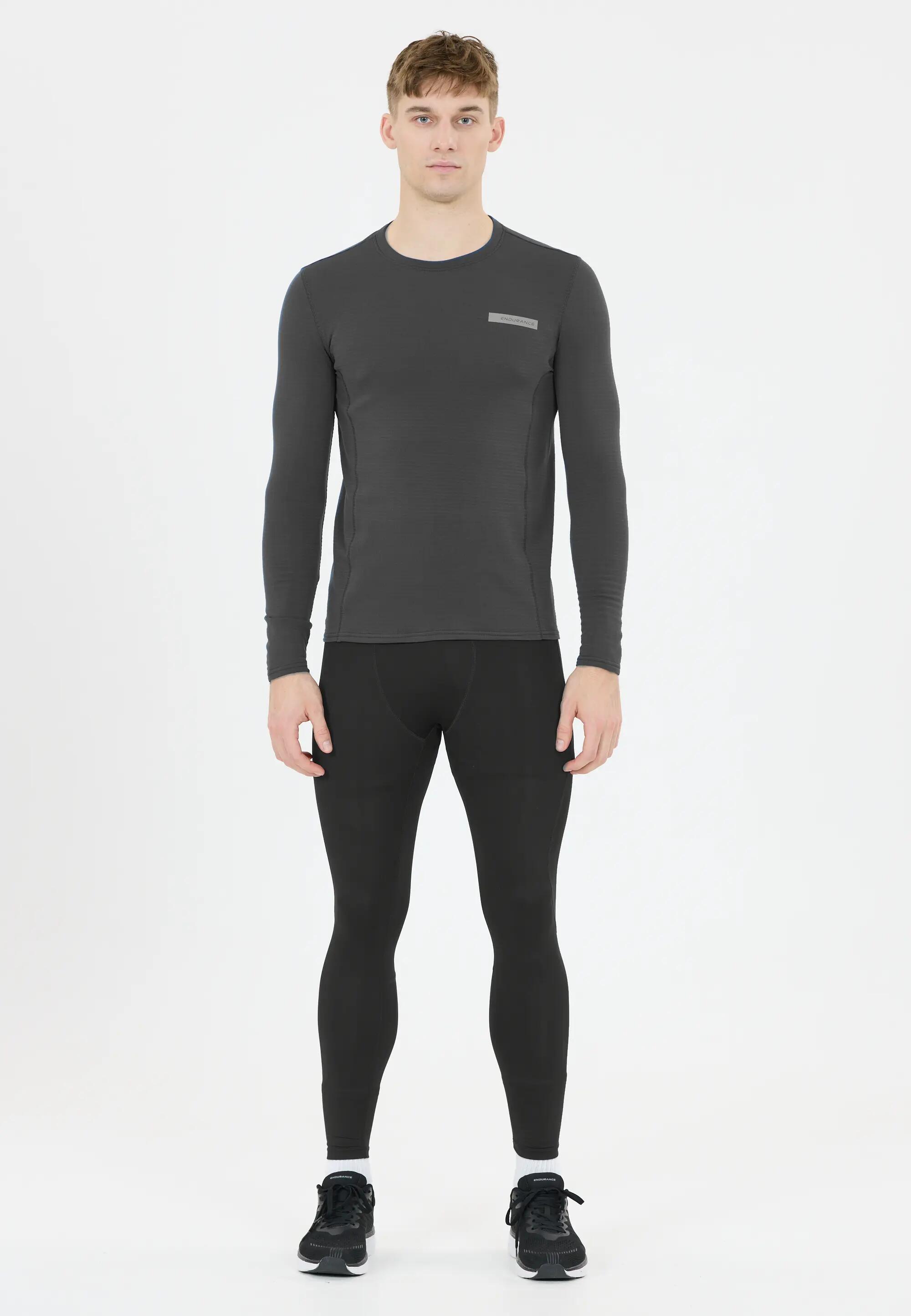 endurance Tights Power V3 M Long em poliéster reciclado e elastano – 1001 Black 3/9