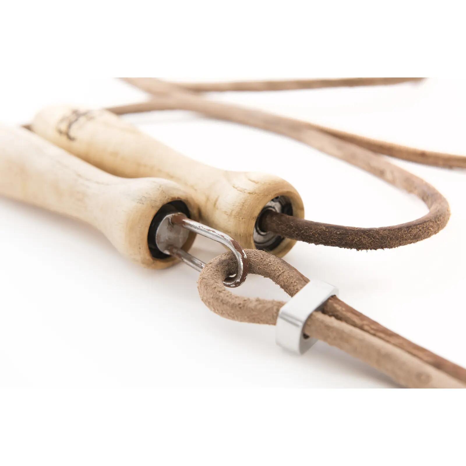 Springtouw - Cardiotraining - ARTZT Vintage Series - verstelbaar, leer en hout 4/4
