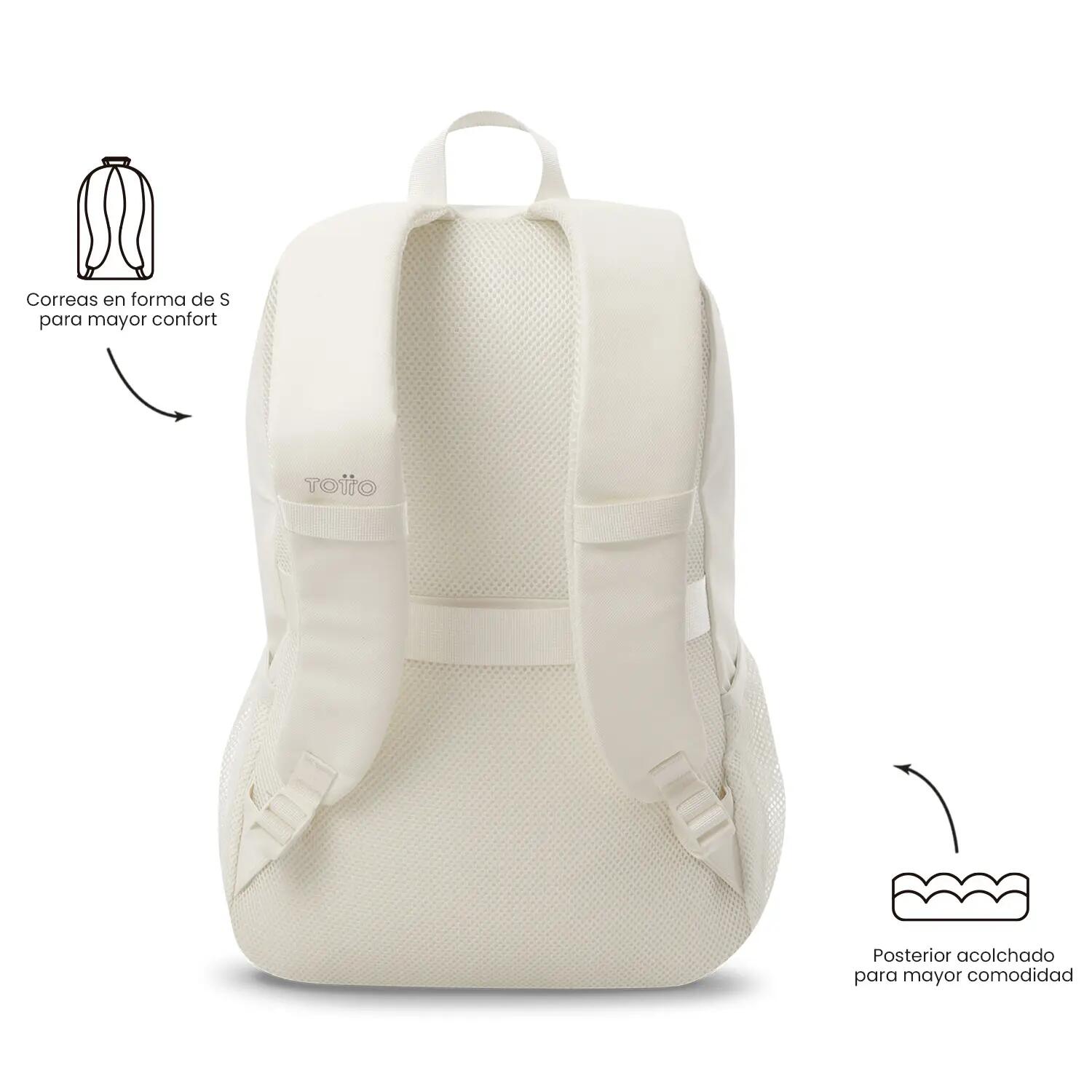 Totto Mochila ejecutiva Sprint Coconut Milk Poliuretano 32 x 45 x 18 cm 4/5
