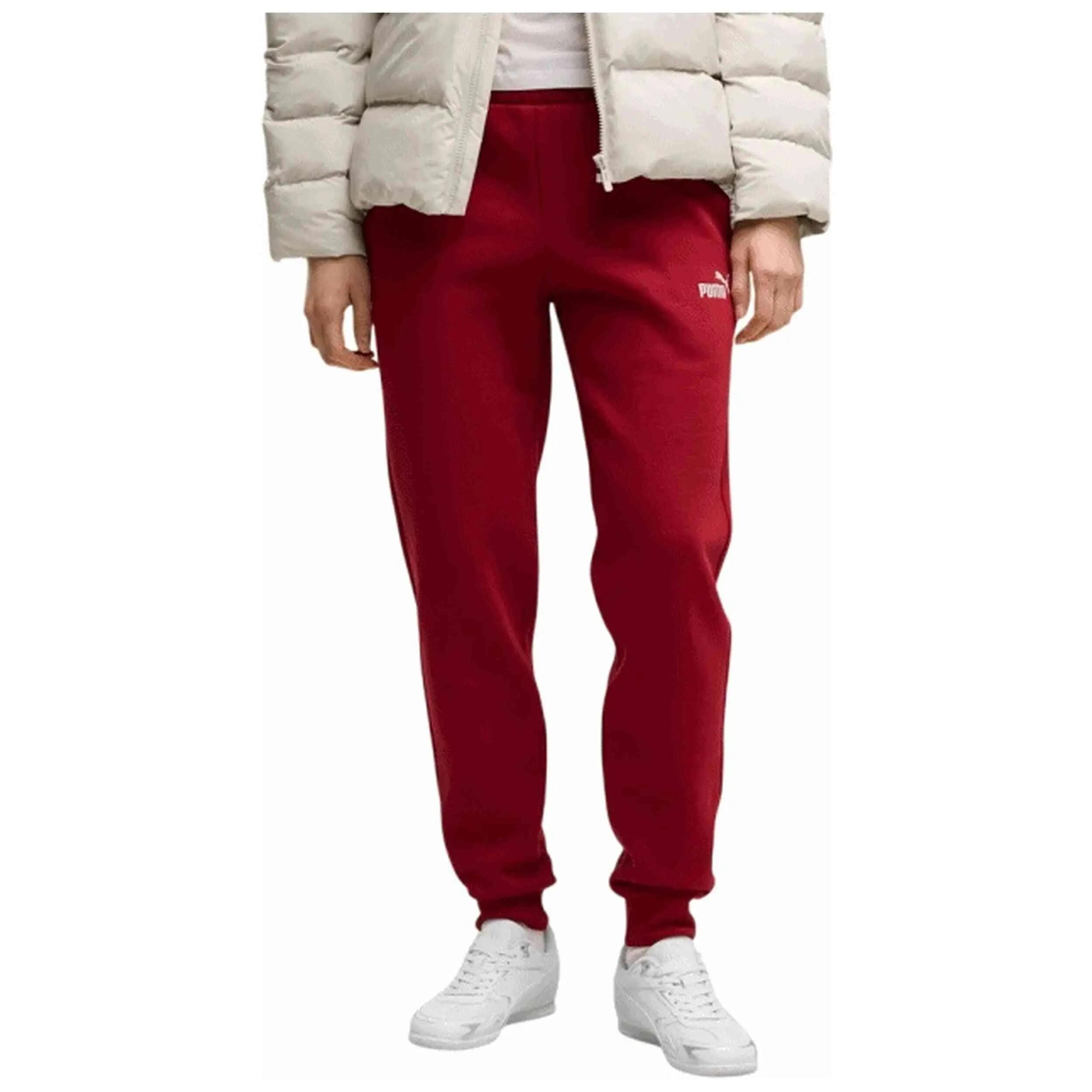 Trainingsbroek Puma model Essentials No. 1 Logo Sweatpants "Garnet voor vrouwen 4/4