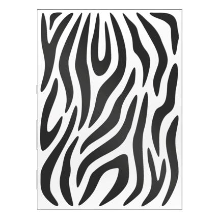 Fahrrad Zebra Aufkleber Set, 20x15 cm, Sticker für Rahmen & Helm, wetterfest