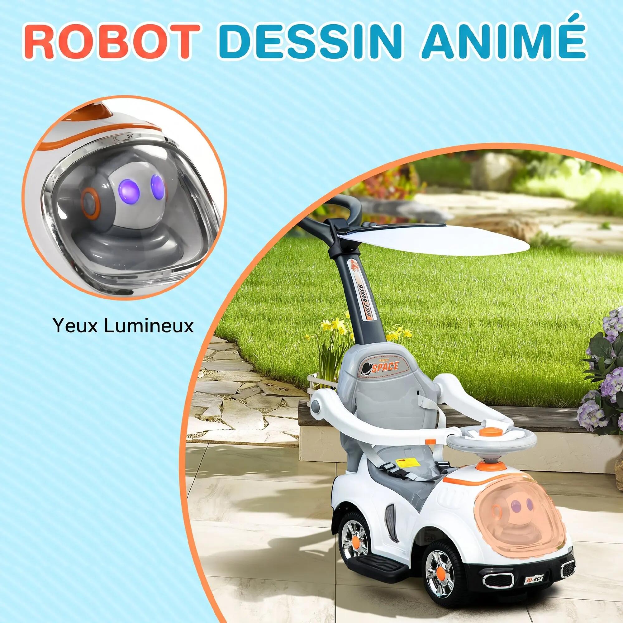 Porteur enfant évolutif 3 en 1 design rover spatial effets sonores lumineux 5/5