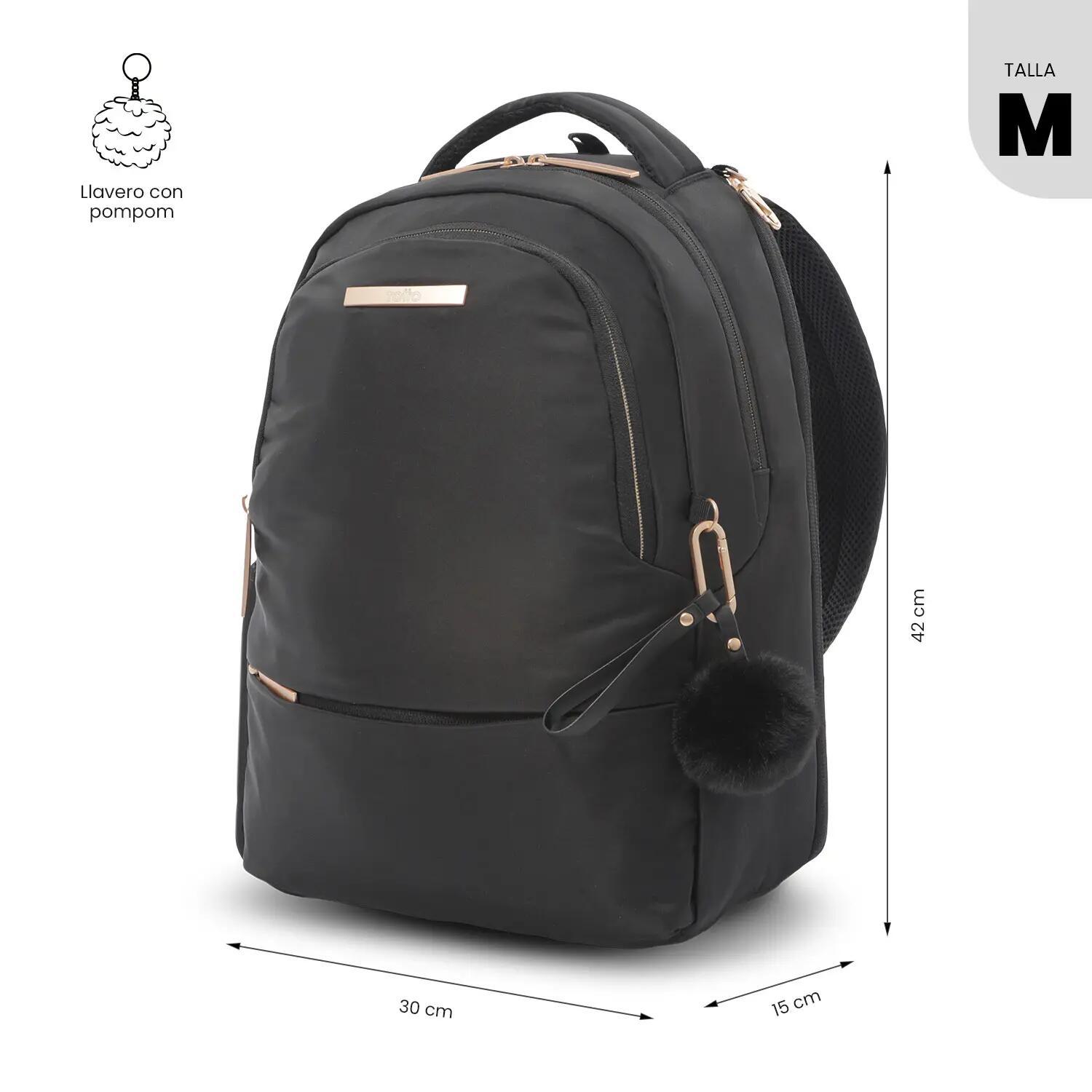 Totto Mochila ejecutiva Adelaide 2 2.0 Black Poliéster 30 x 42 x 15 cm 3/5