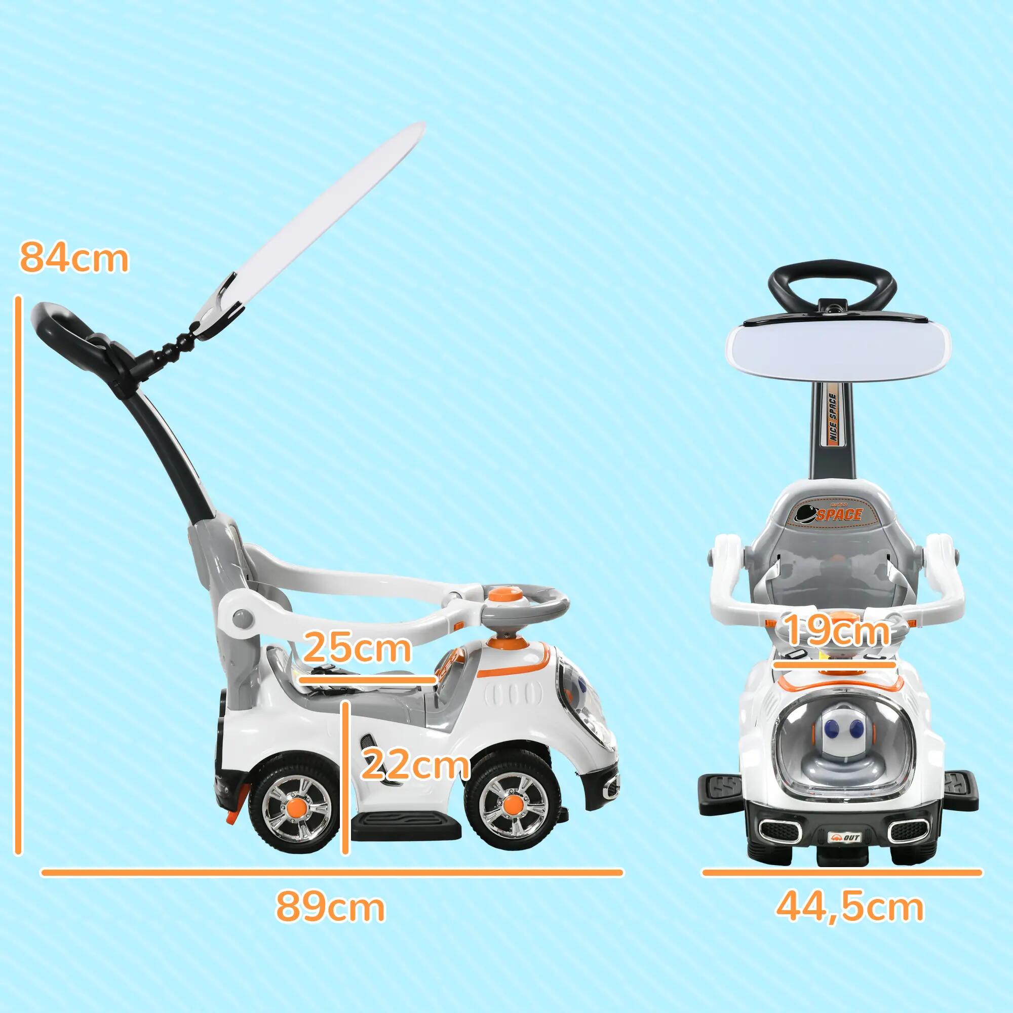 Porteur enfant évolutif 3 en 1 design rover spatial effets sonores lumineux 3/5