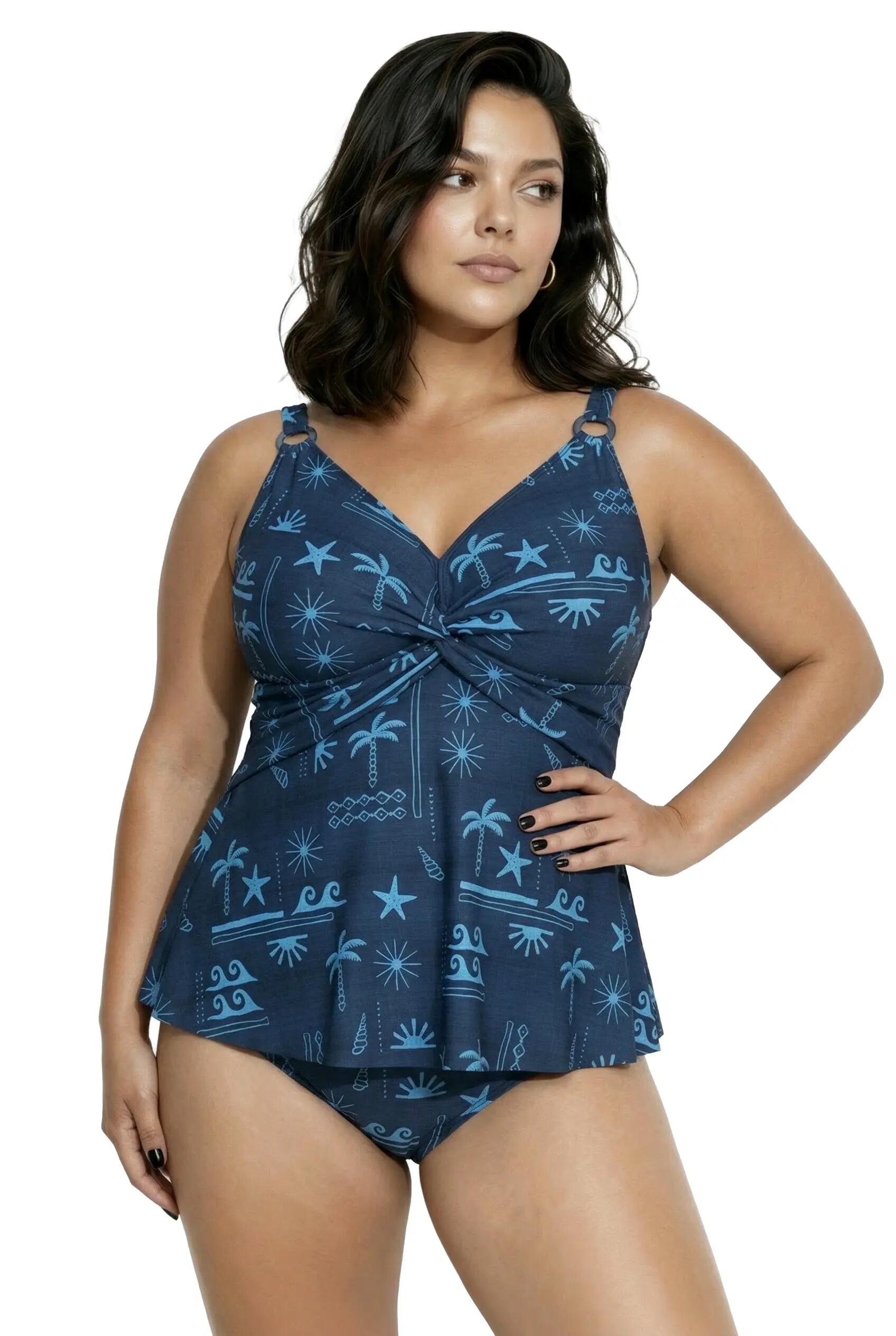 Damen Tankini Softcups Träger verstellbar recycelt 3/11
