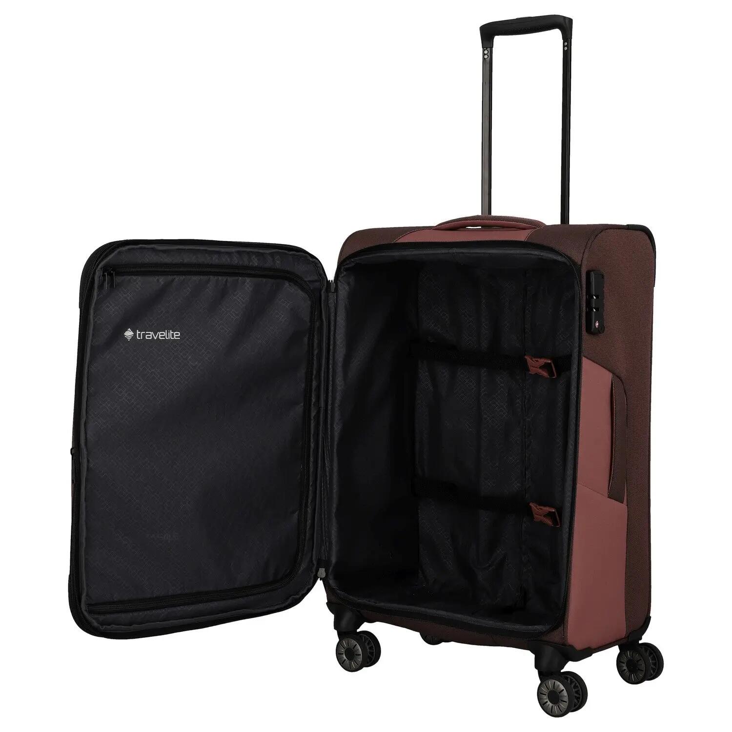 Travelite Viia - 4-Rollen-Trolley M 67 cm erw. 6/7