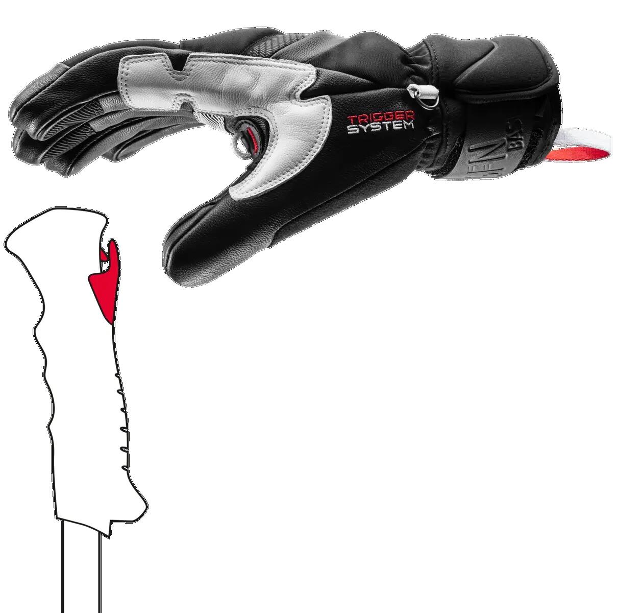 LEKI Griffin Base 3D Skihandschoenen - Zwart 4/5