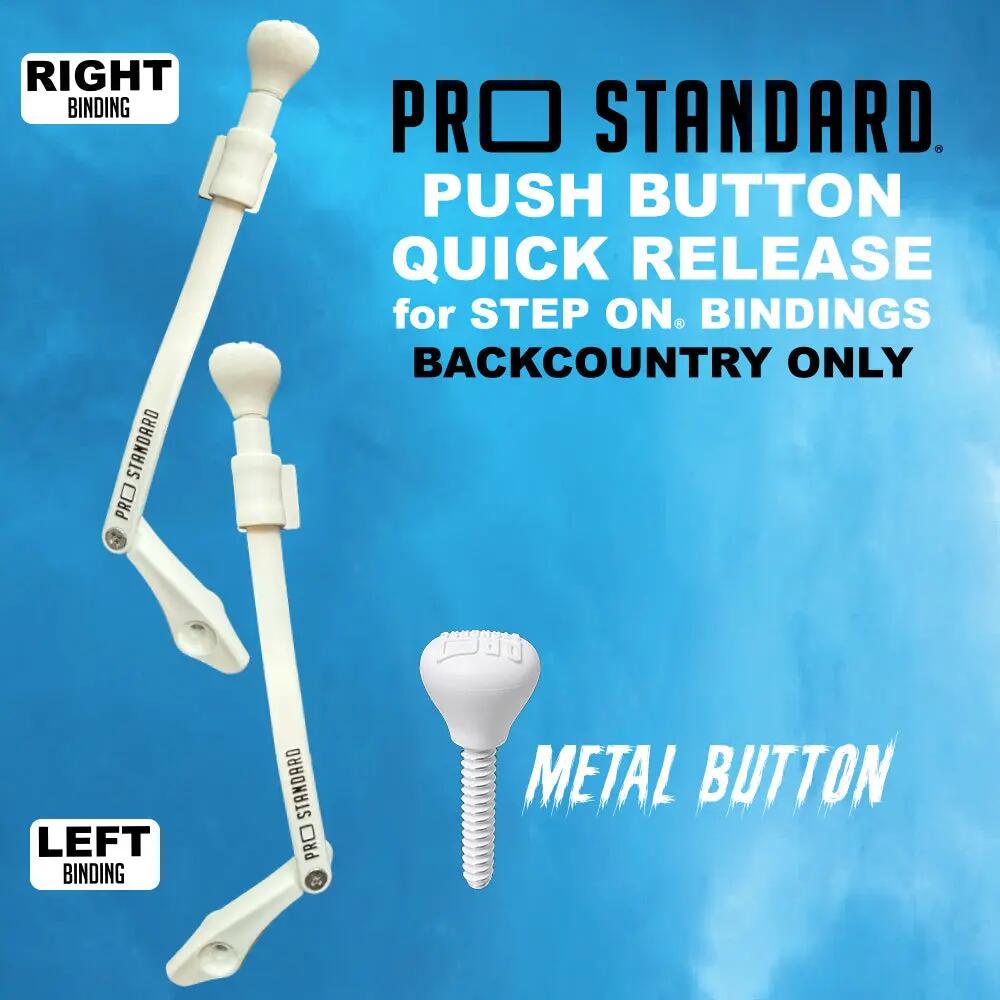Push Button Quick Release pour fixations Step On® - Fixation droite - Blanc 2/6