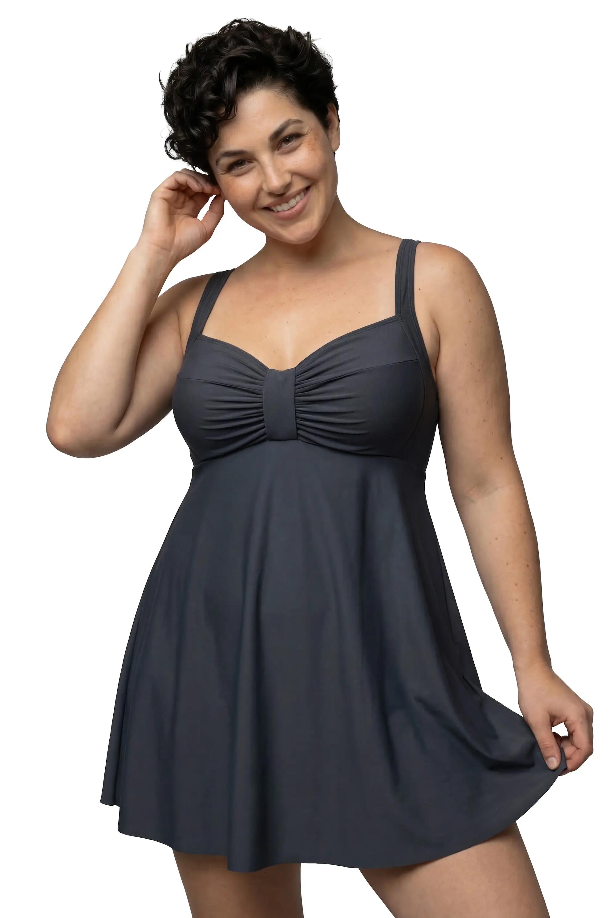 Dames Badjurk sierband zachte cups gerecycled 4/13