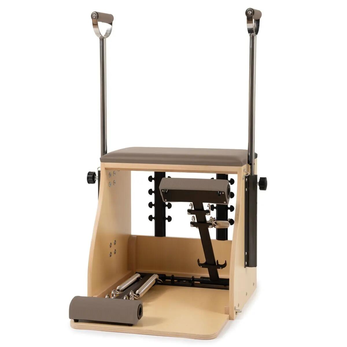 Chaise Pilates avec base en bois 3/4