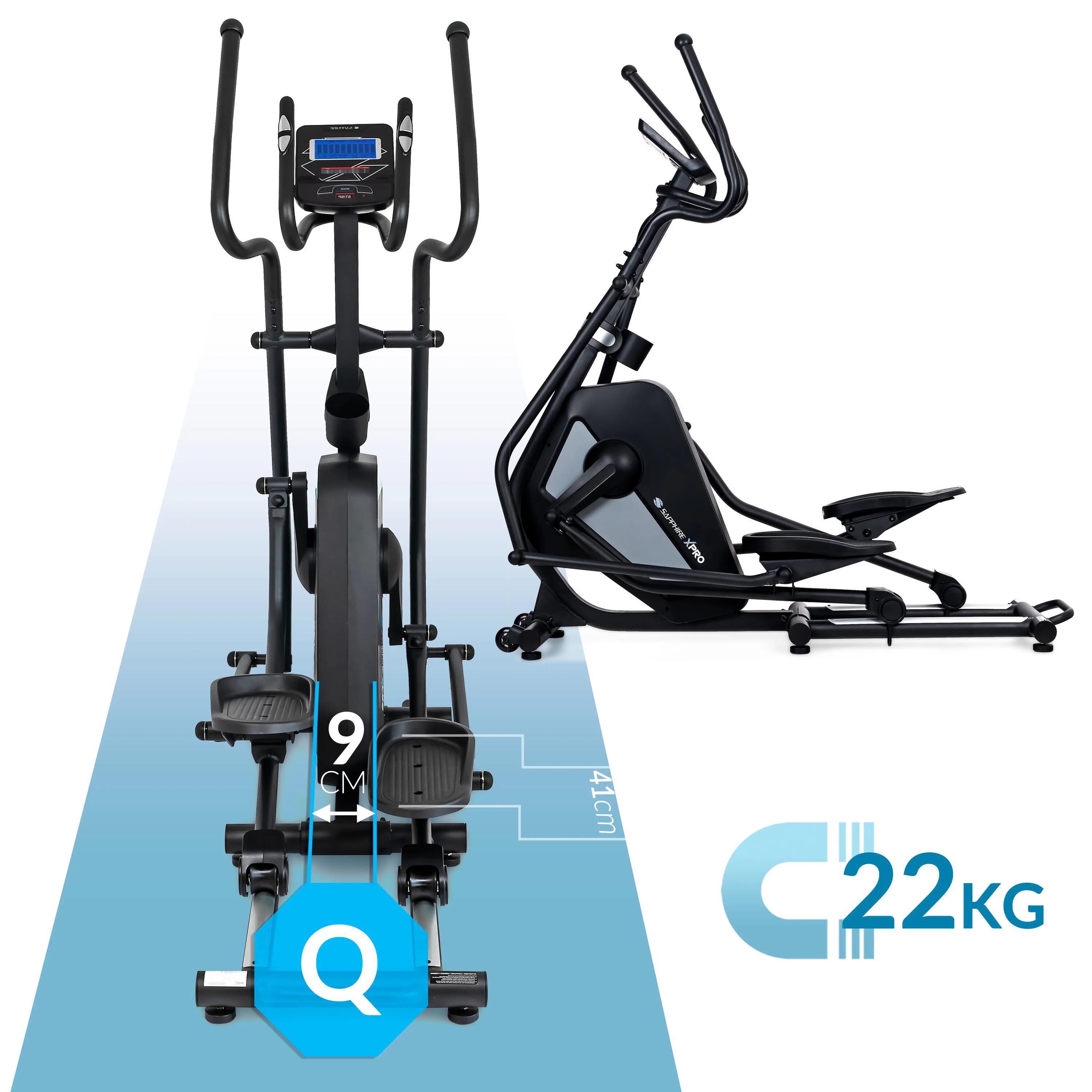 Trenażer eliptyczny Sapphire SG-1200E X-PRO elektromagnetyczny aplikacje Q 9cm 6/12