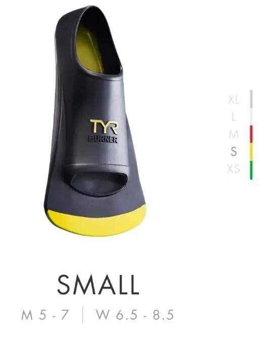 Palmes courtes de natation TYR Burner 2.0 2/2
