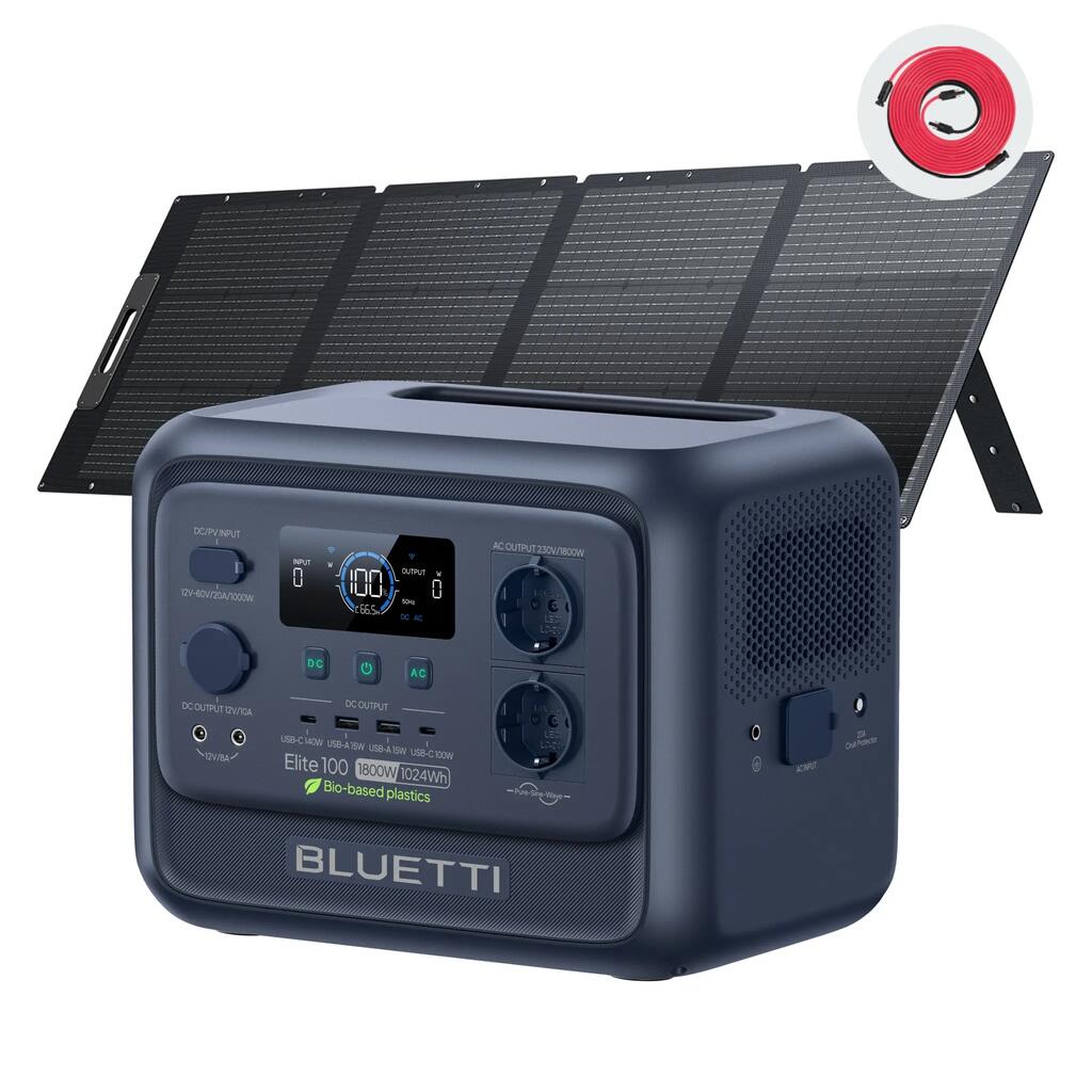 BLUETTI Генератор Elite 100 V2+ 200W,1024Wh Мобилна енергия за работа на открито