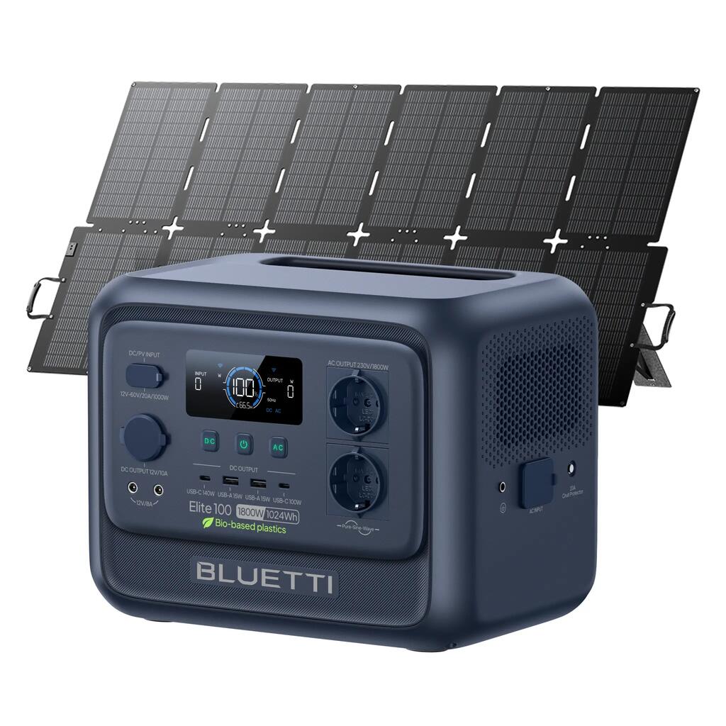 Преносима станция Elite 100 V2 + 500W, 1024Wh за къмпинг и спешни случаи