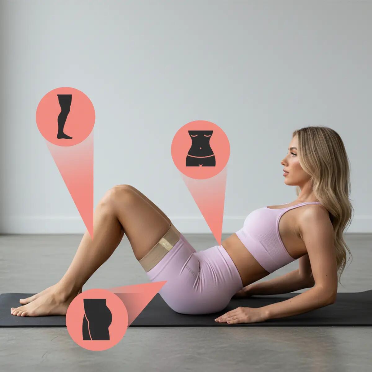 Materiałowe gumy taśmy hip band 3 szt. z antypoślizgowym wnętrzem 15–30 kg 7/7