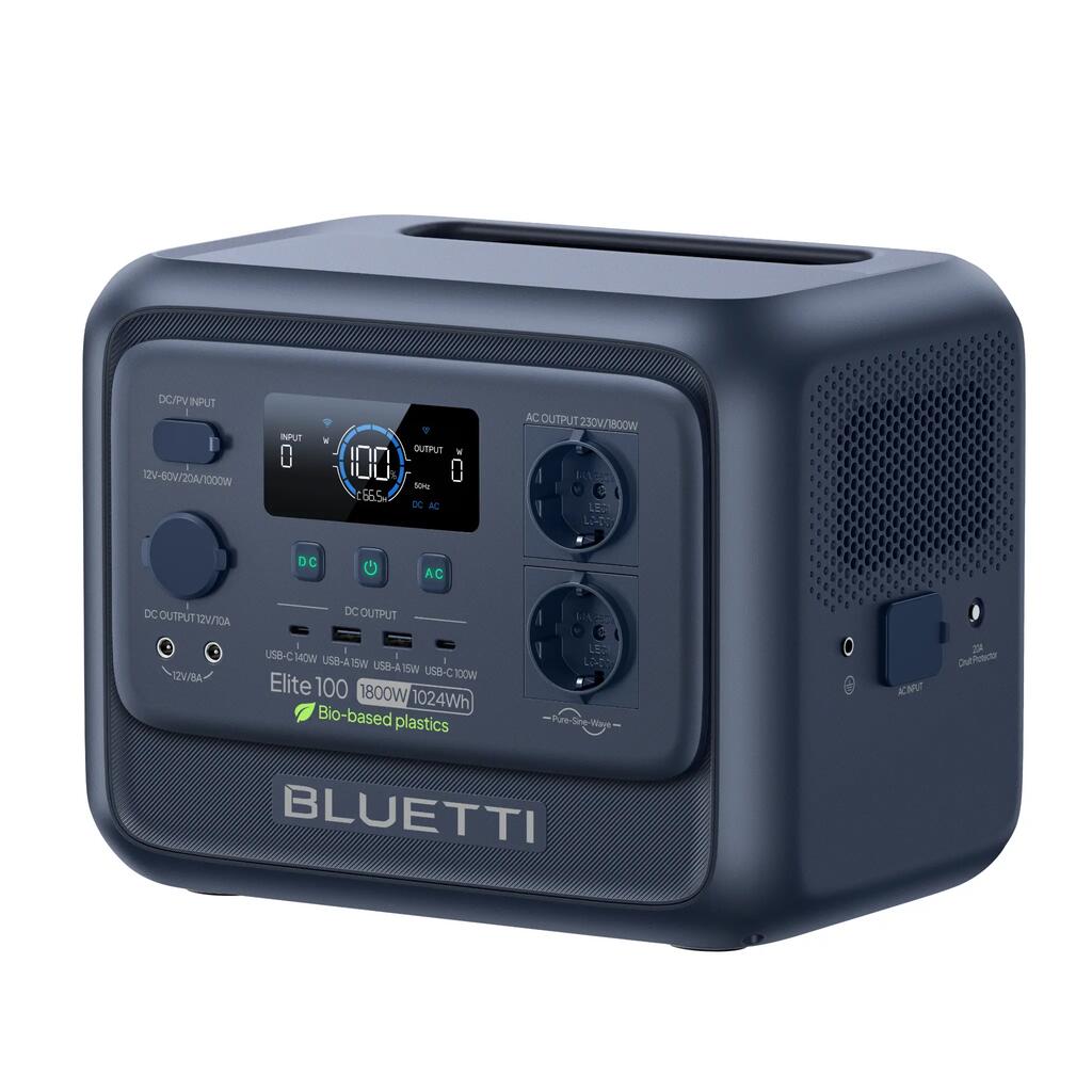 Преносим генератор Elite 100 V2 1024Wh/1800W за къмпинг и аварийни ситуации