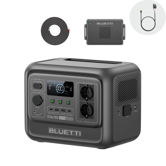 Elite 100 V2 BLUETTI stacja + Ładowarka2, 1024Wh na podróże samochodem,wycieczki