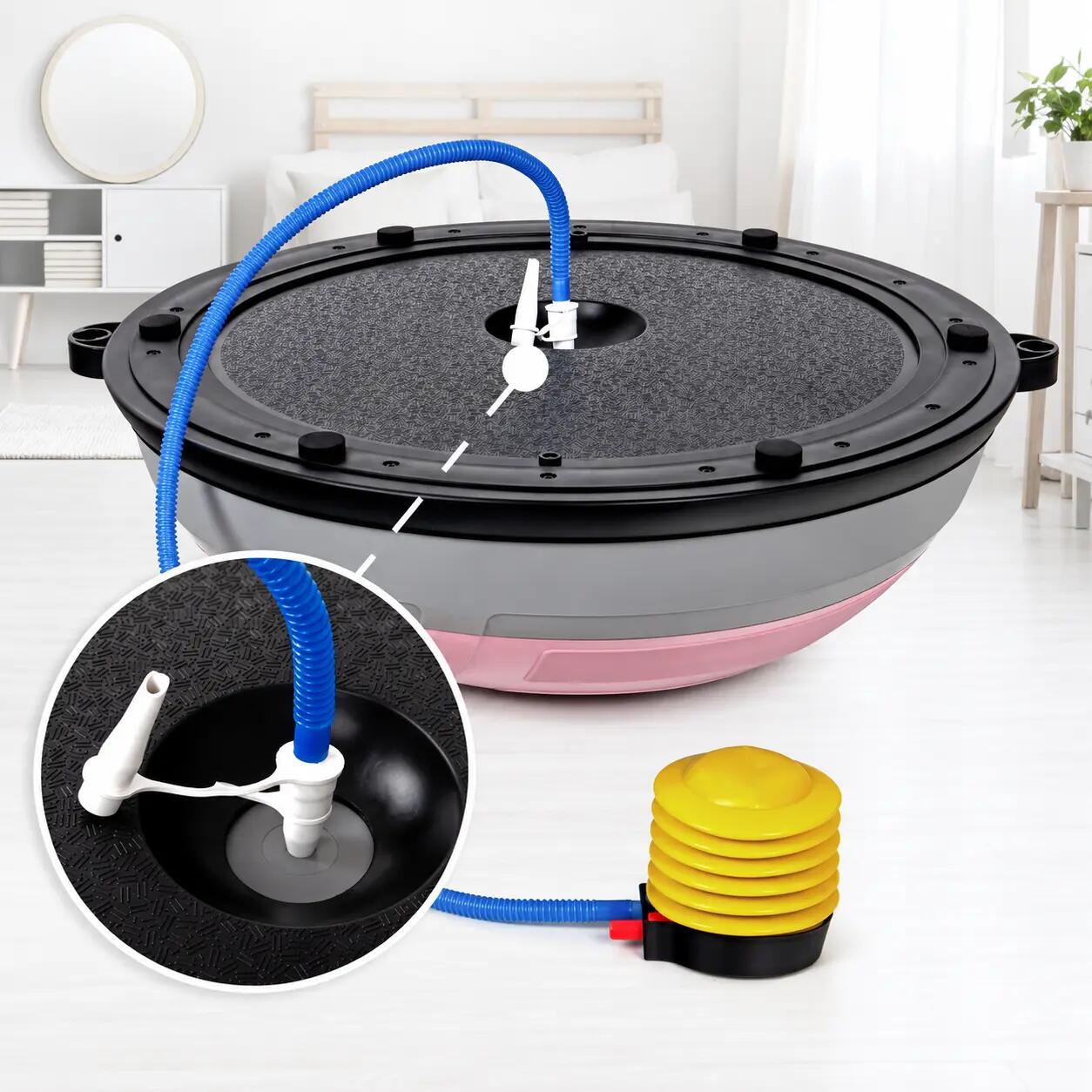 Trener równowagi półpiłka do balansowania z linkami i pompką Sapphire SG-066 7/7