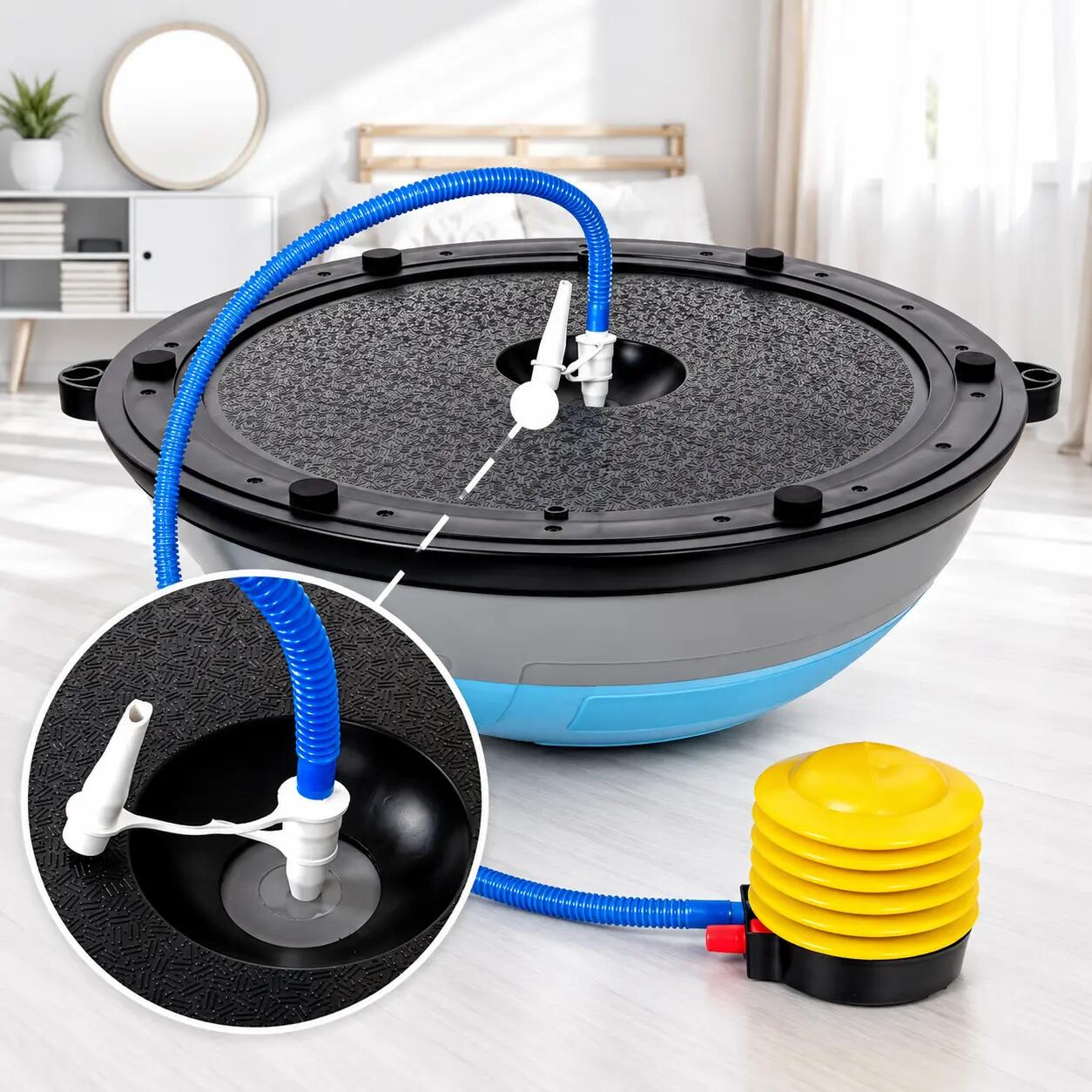 Trener równowagi półpiłka do balansowania z linkami i pompką Sapphire SG-066 7/7