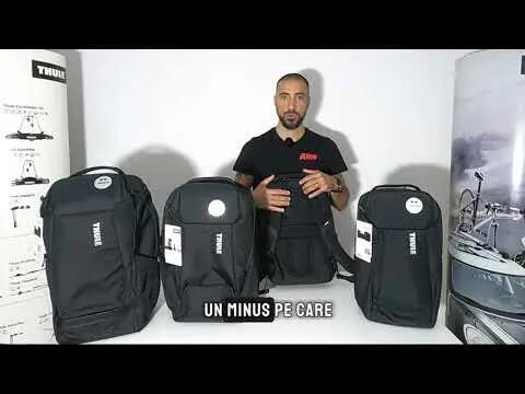 Rucsac urban cu compartiment laptop, Thule, Accent, 28L, Black 12/12