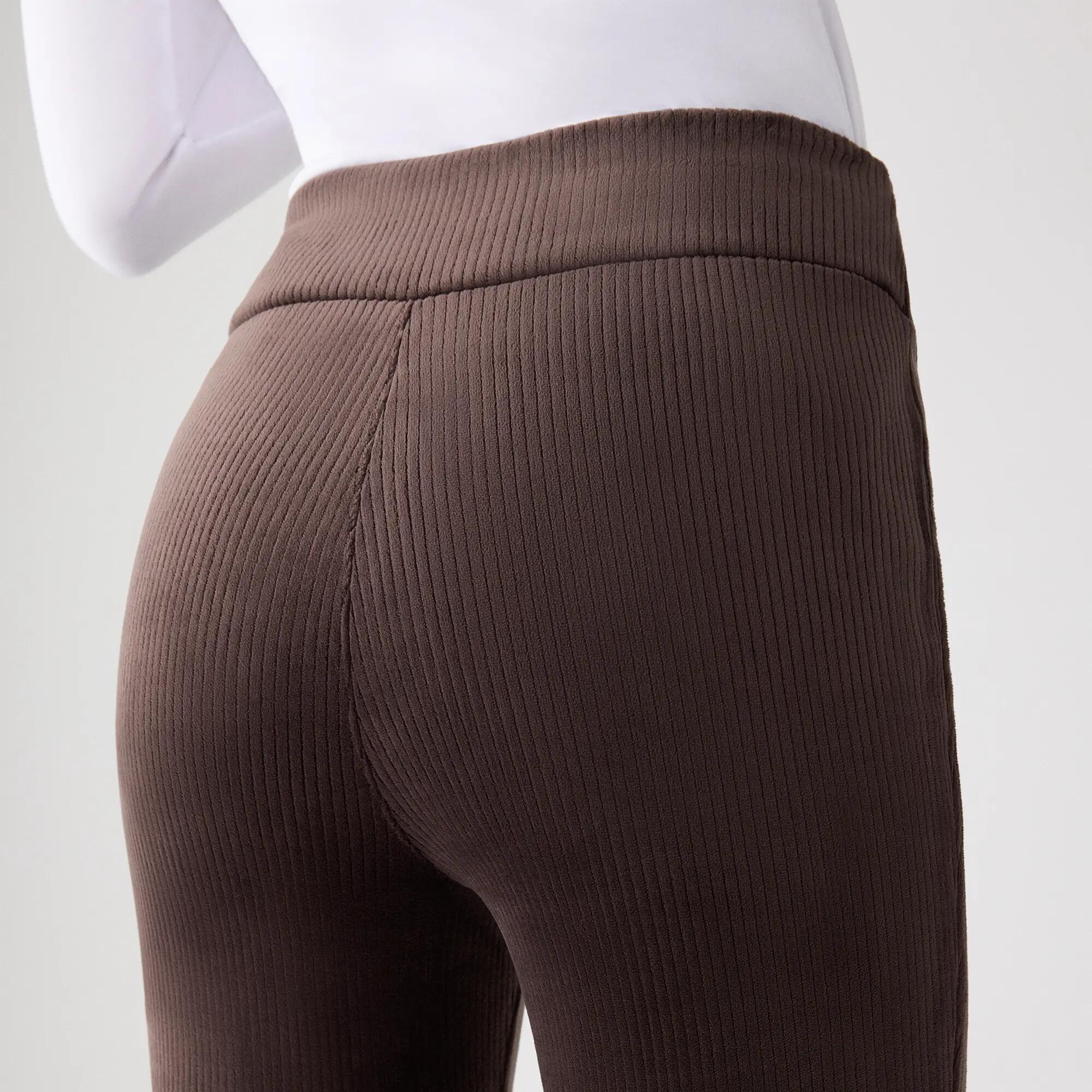 ULTRA TÉRMICO Leggings acampanados efecto pana marrón chocolate 5/5