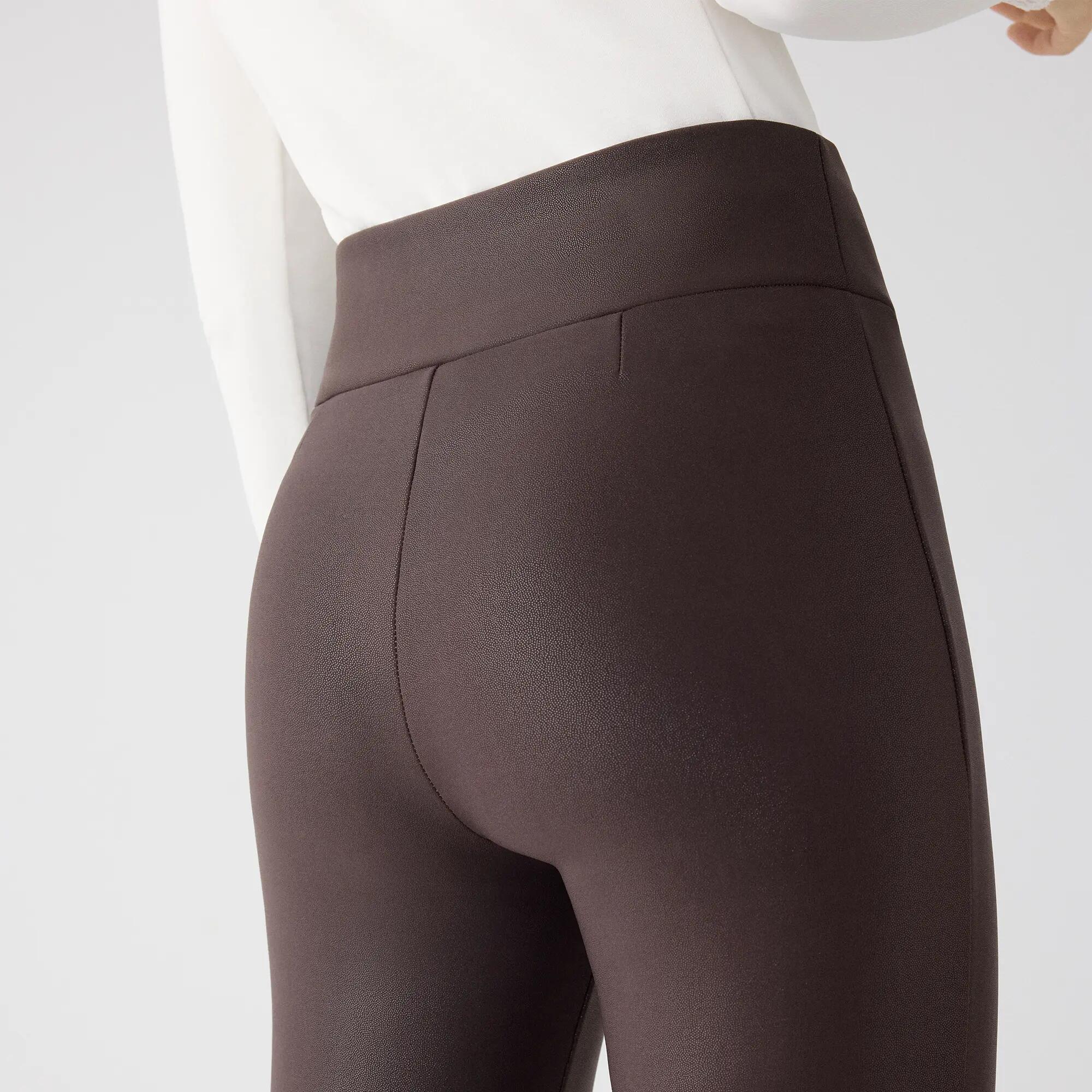 TÉRMICO Leggings efecto piel marrón chocolate 6/6