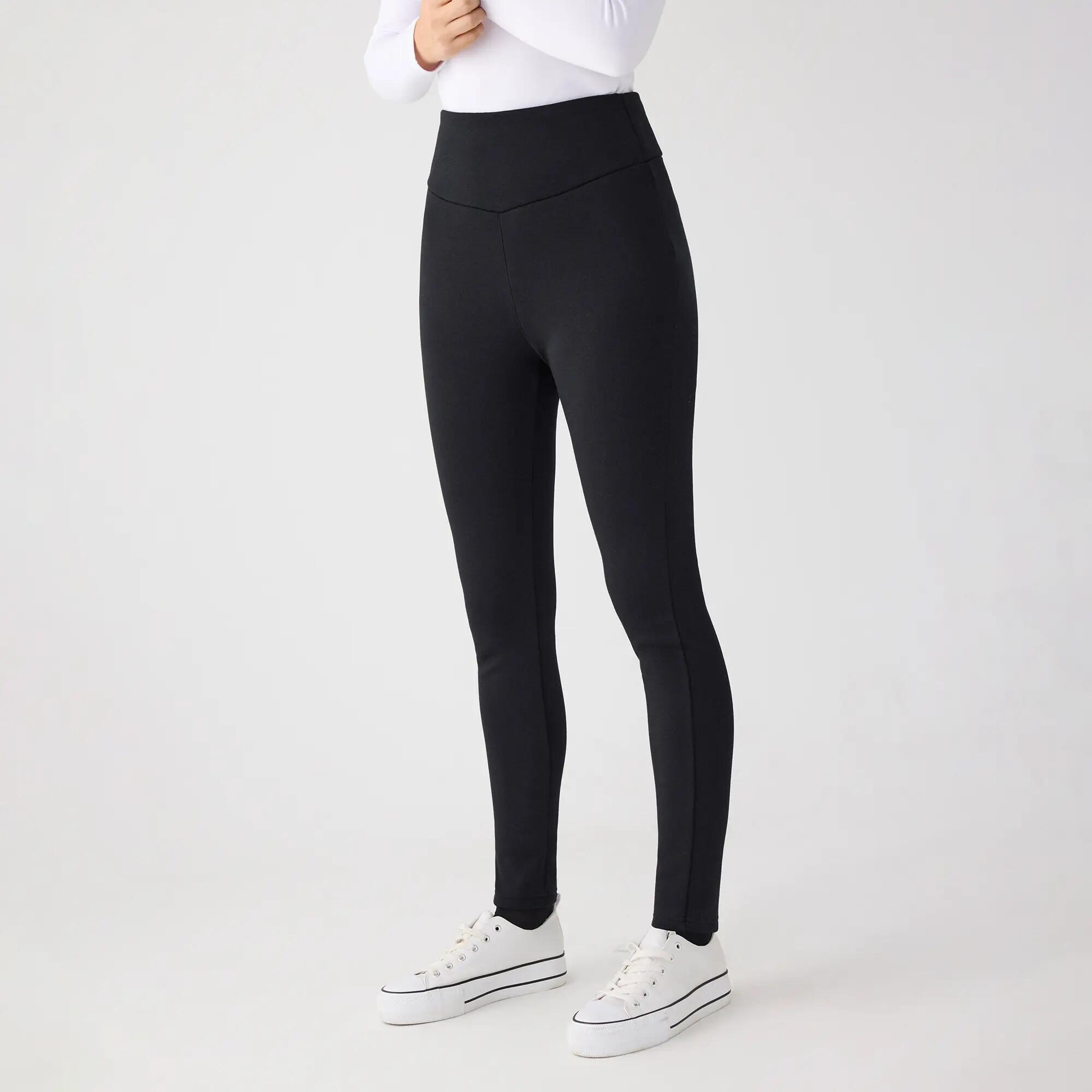 ULTRA TÉRMICO Leggings afelpados algodón negro 4/5