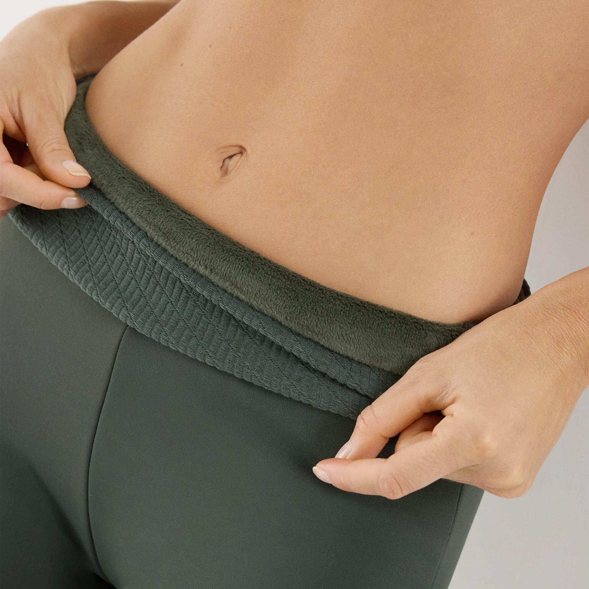 ULTRA TÉRMICO Leggings desportivos de mulher verde-garrafa acampanados com inter 4/6