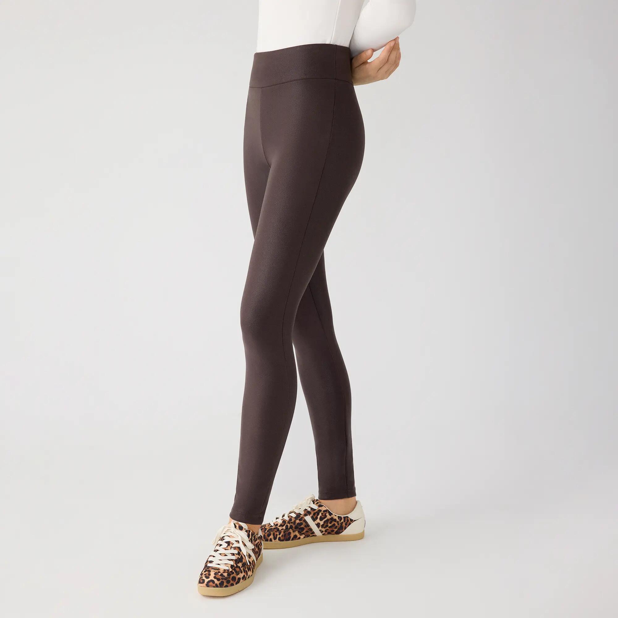 TÉRMICO Leggings efecto piel marrón chocolate 5/6