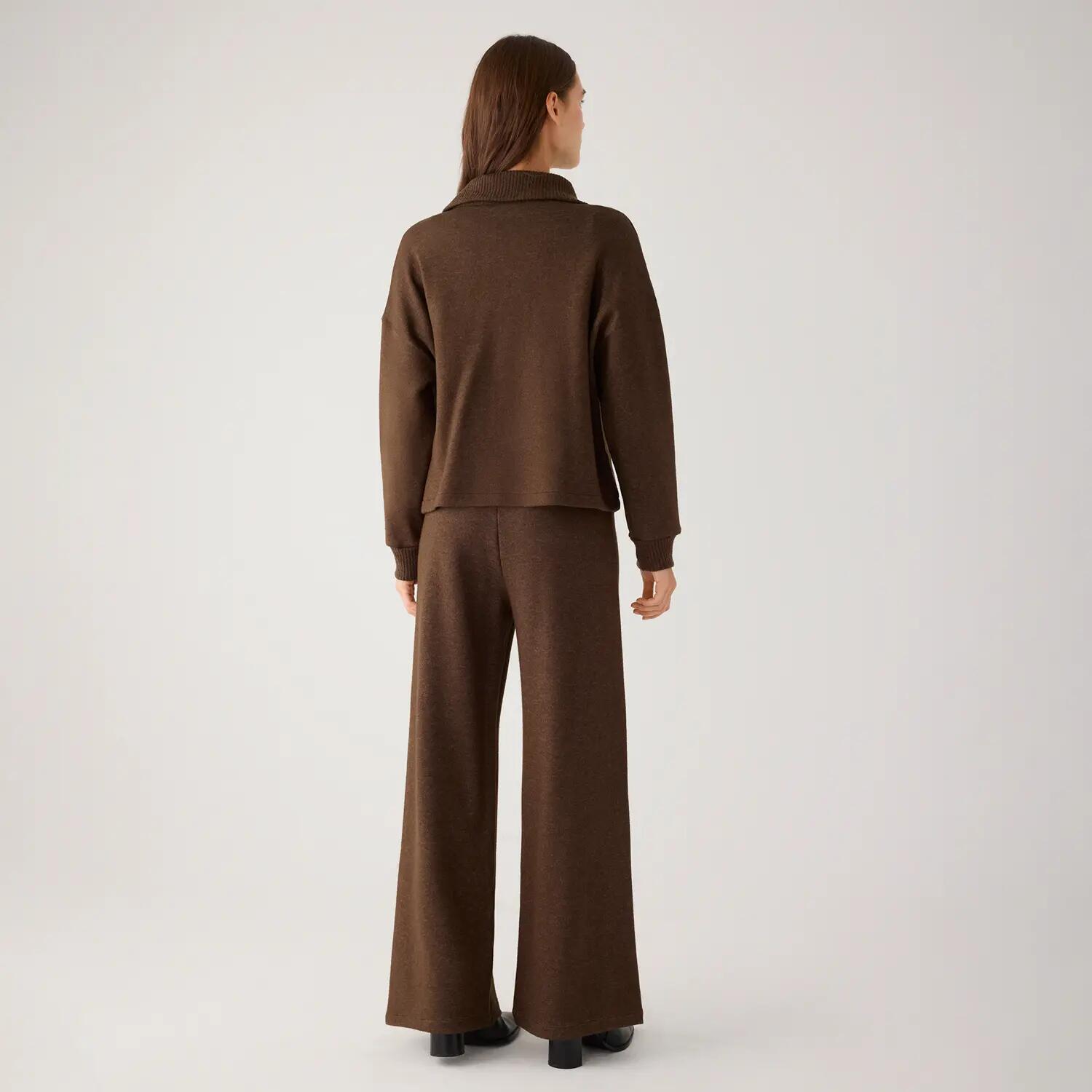 Pull chaud marron à col zippé 3/7