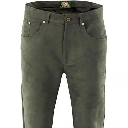 Herren - lange hose - polyester - oliv - größe 58 3/3