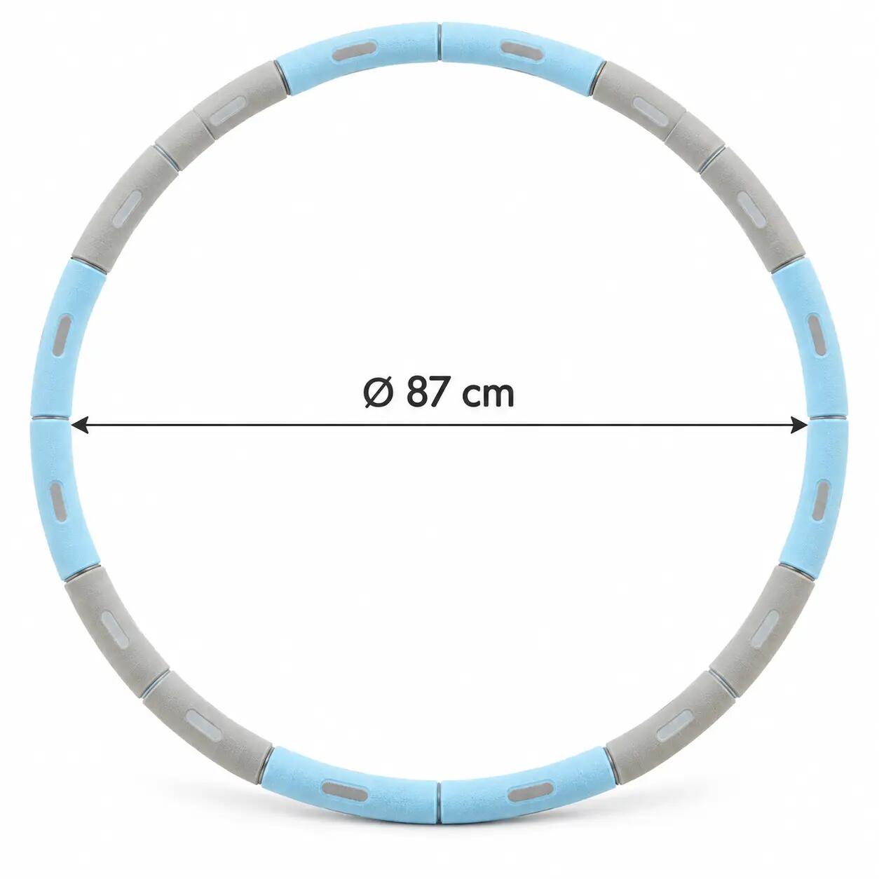 Hula hop składane z obciążeniem i miękką pianką 87 cm 2/7