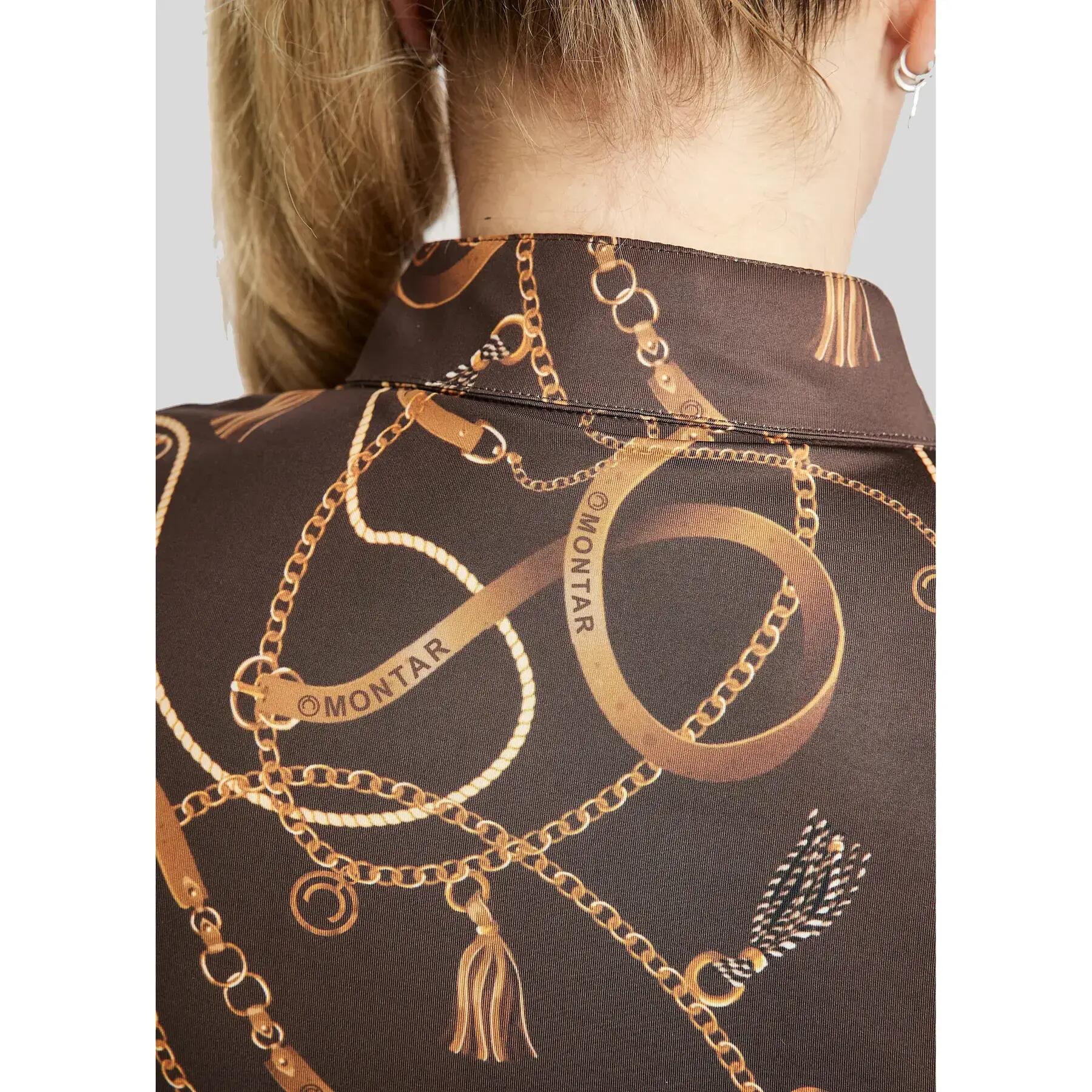 Polo d'équitation manches longues femme Montar Haily Bridle Curve 3/3