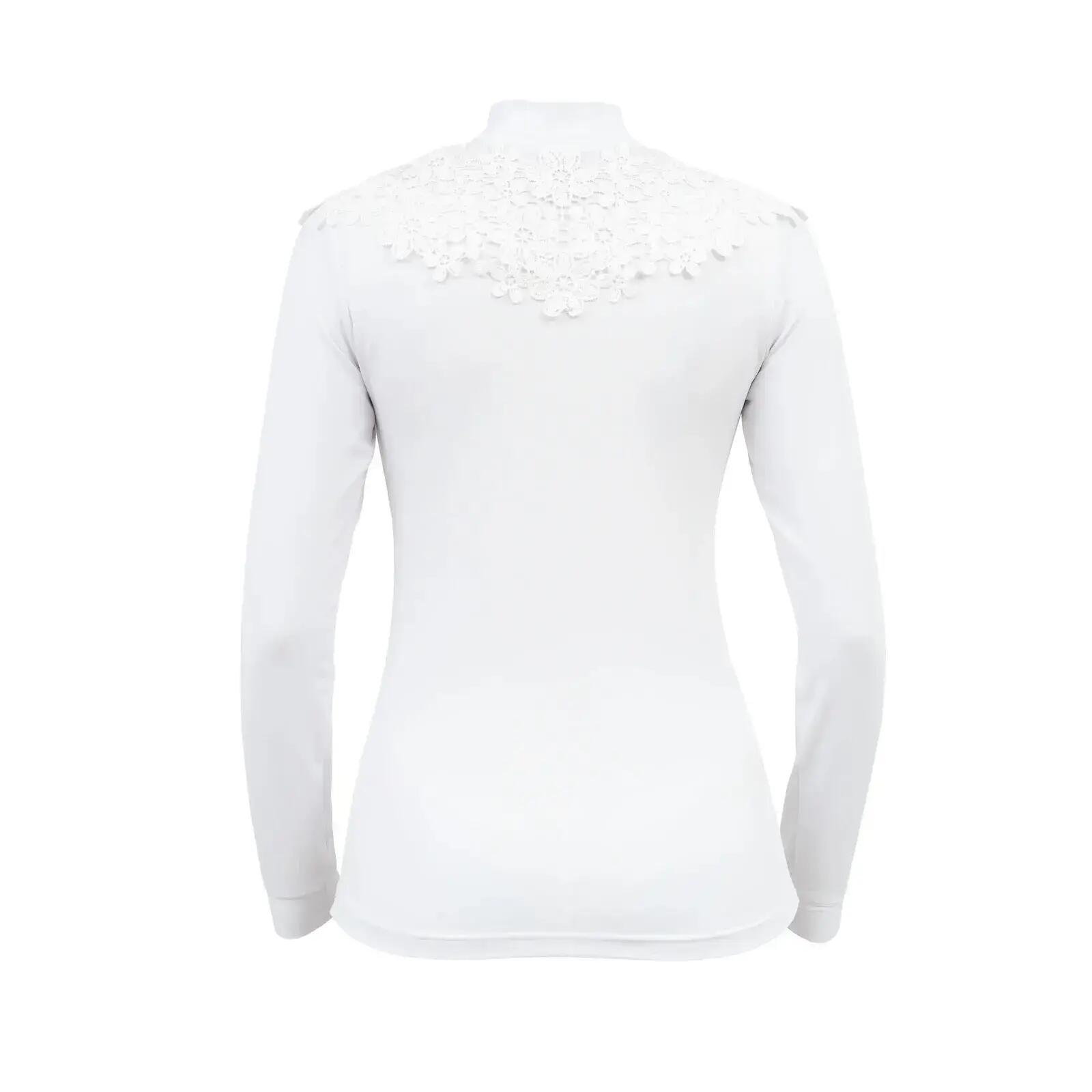 Reittunier-Polo mit langen Ärmeln, Damen Cavalliera Blossom 2/2